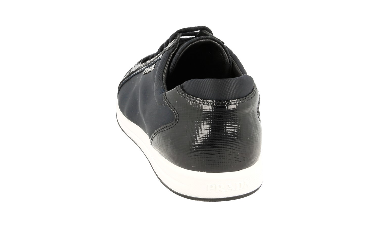 PRADA Leather Nylon Downtown Sneakers 3E5892 Black White NEW – US 6.5 EU 36,5