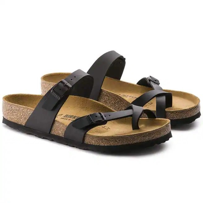New Birkenstock Mayari Birko-Flor Black Sandals Women’s Shoes All Size
