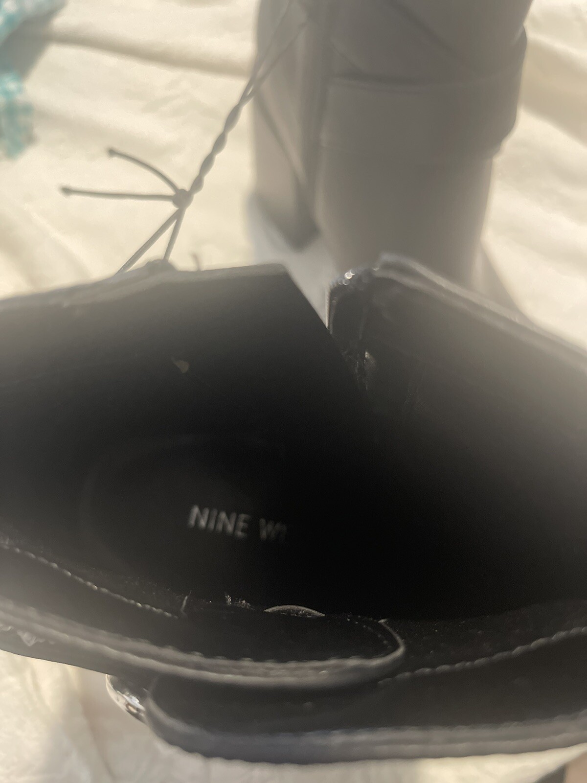 NWT Size 8.5 Black Faux Leather Ankle Boots. No Box. Grunge. Punk Goth