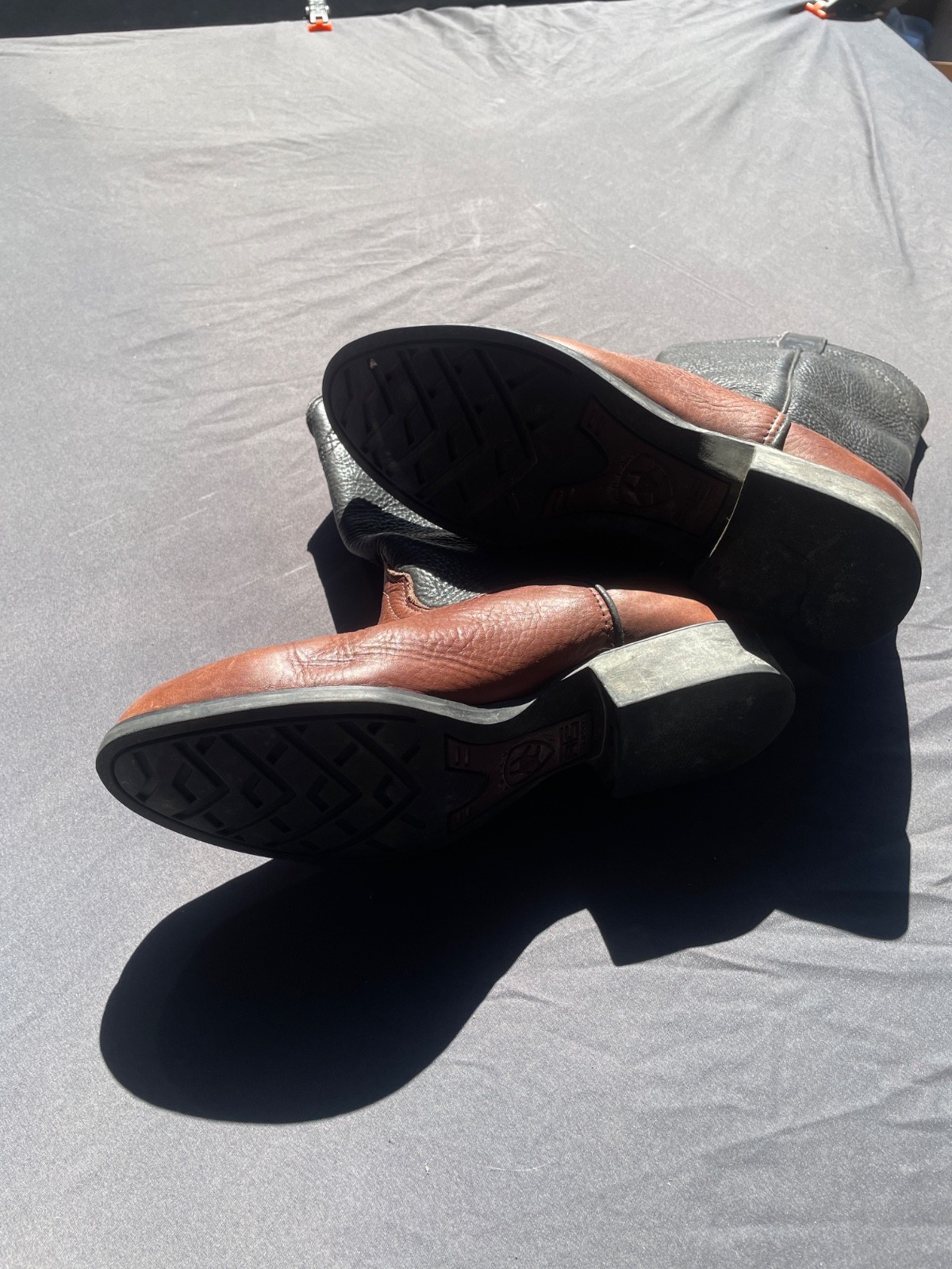 WOMENS SIZE 7.5 ARIAT A-1 BROWN BLACK COWBOY BOOTS ST151