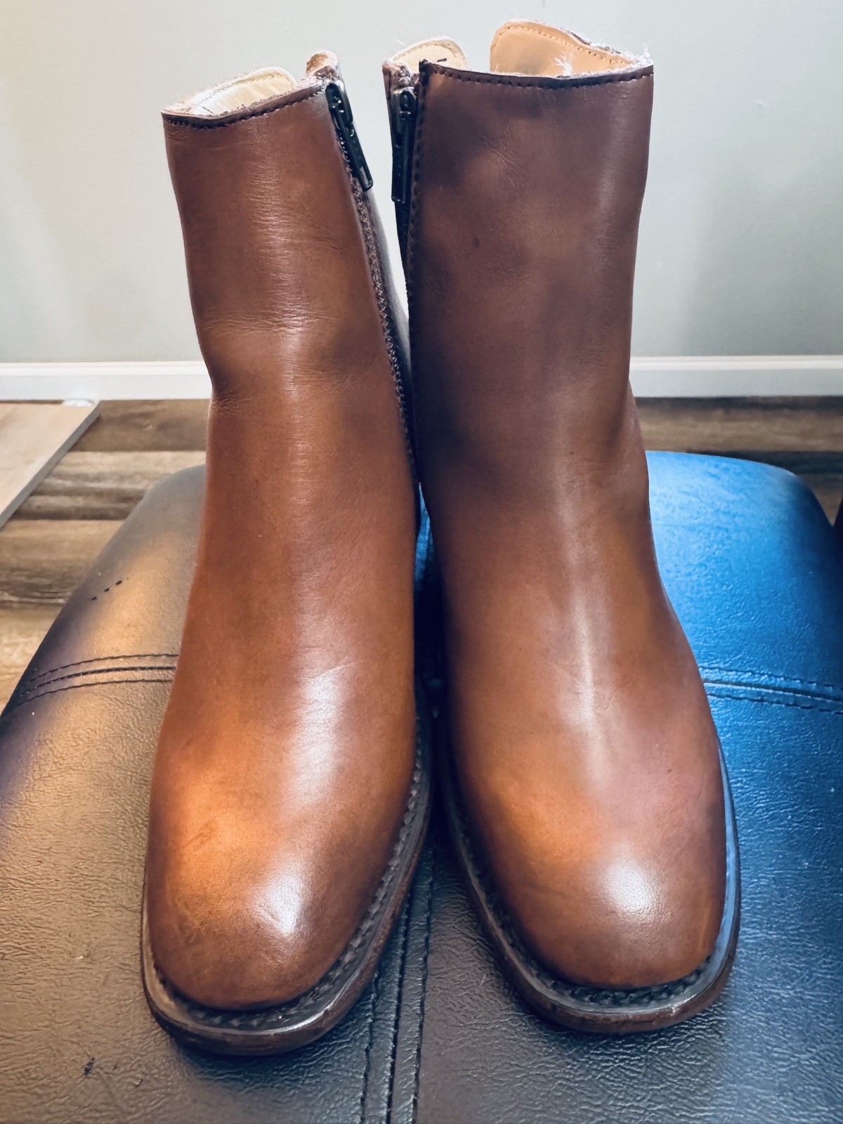 Sutro Women Handmade Genuine Leather Ankle Boots Brown Sz 6.5 SeePics NIB -CLAY