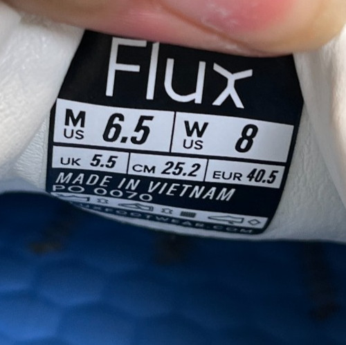 Flux Footwear Adapt Leather Trainer White Womens Size 8 Athletic Shoes Sneakers