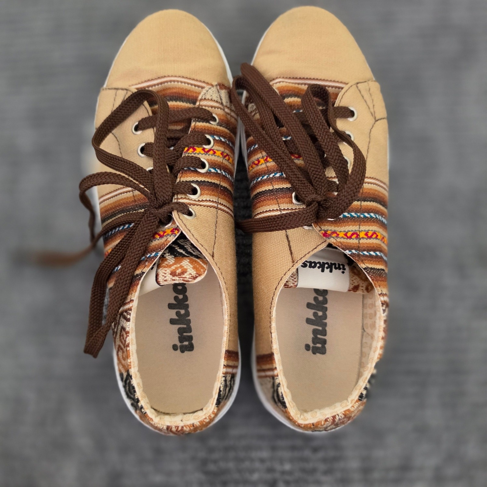 Inkkas Peruvian Low-Top Natural Multicolor Lace-Up Sneakers Women’s 10/Men’s 8