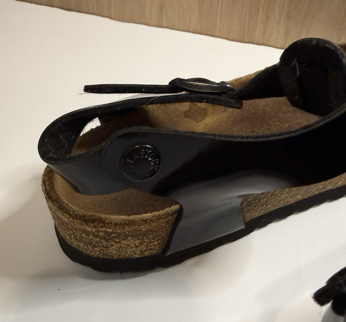 Birkenstock Women’s Kairo Sandal Patent Black Size EU 38 US 7 – 7 1/2