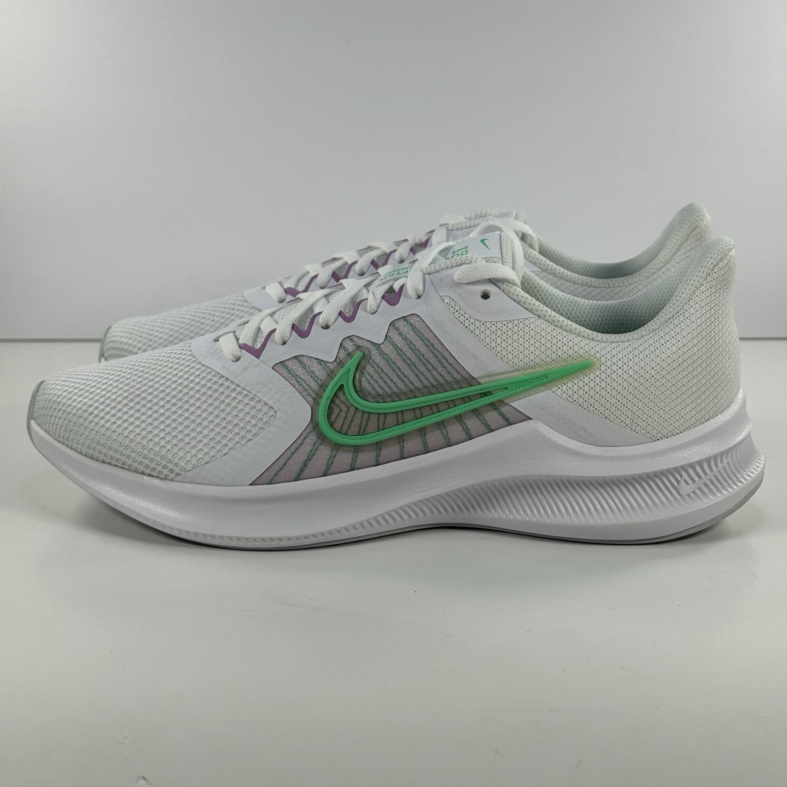 Nike Downshifter 11 White green glow Running Shoes Sneakers Size Women’s Size 11