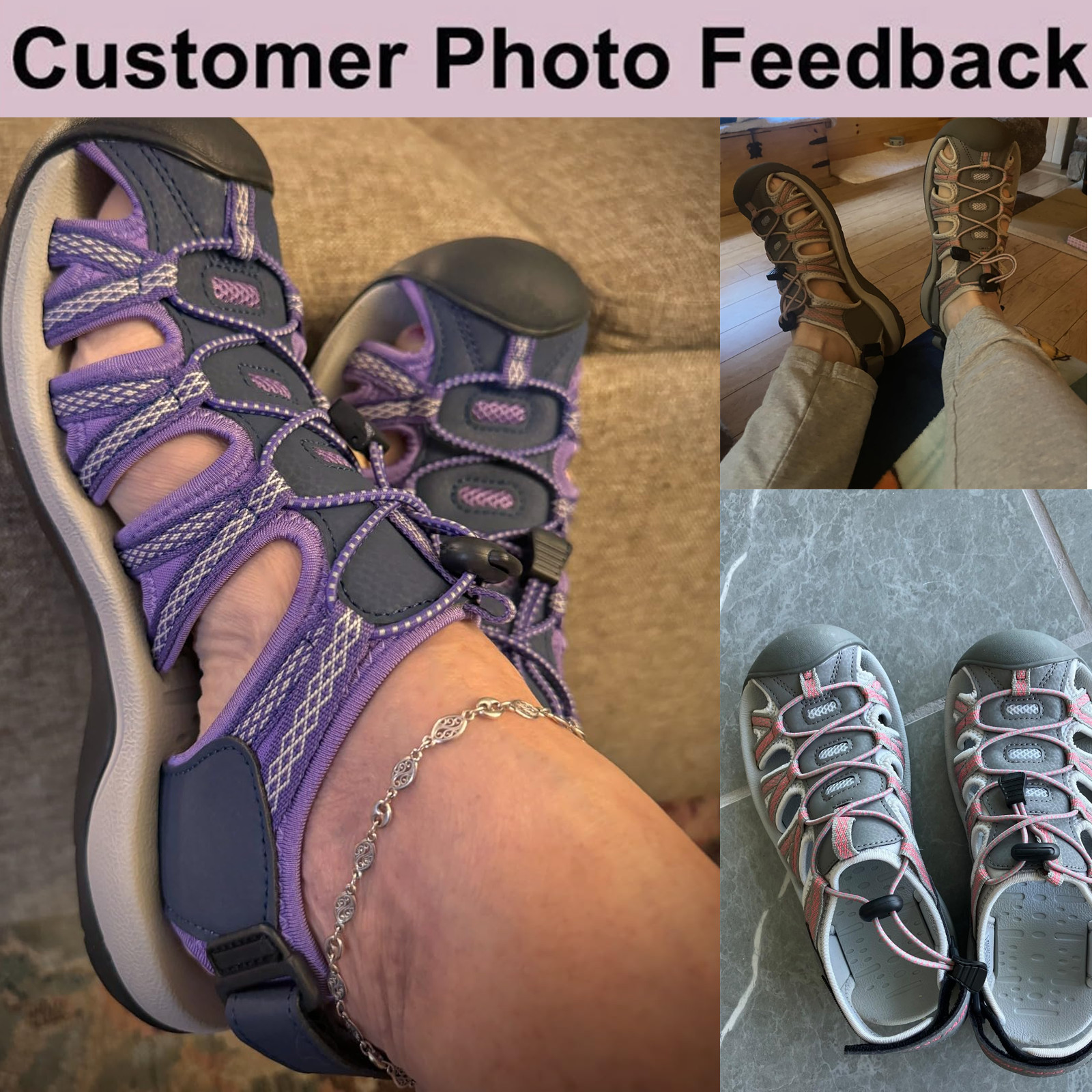 Women Sports Sandals Hiking Walking Outdoor Beach Adventurous Athletic Sandals
