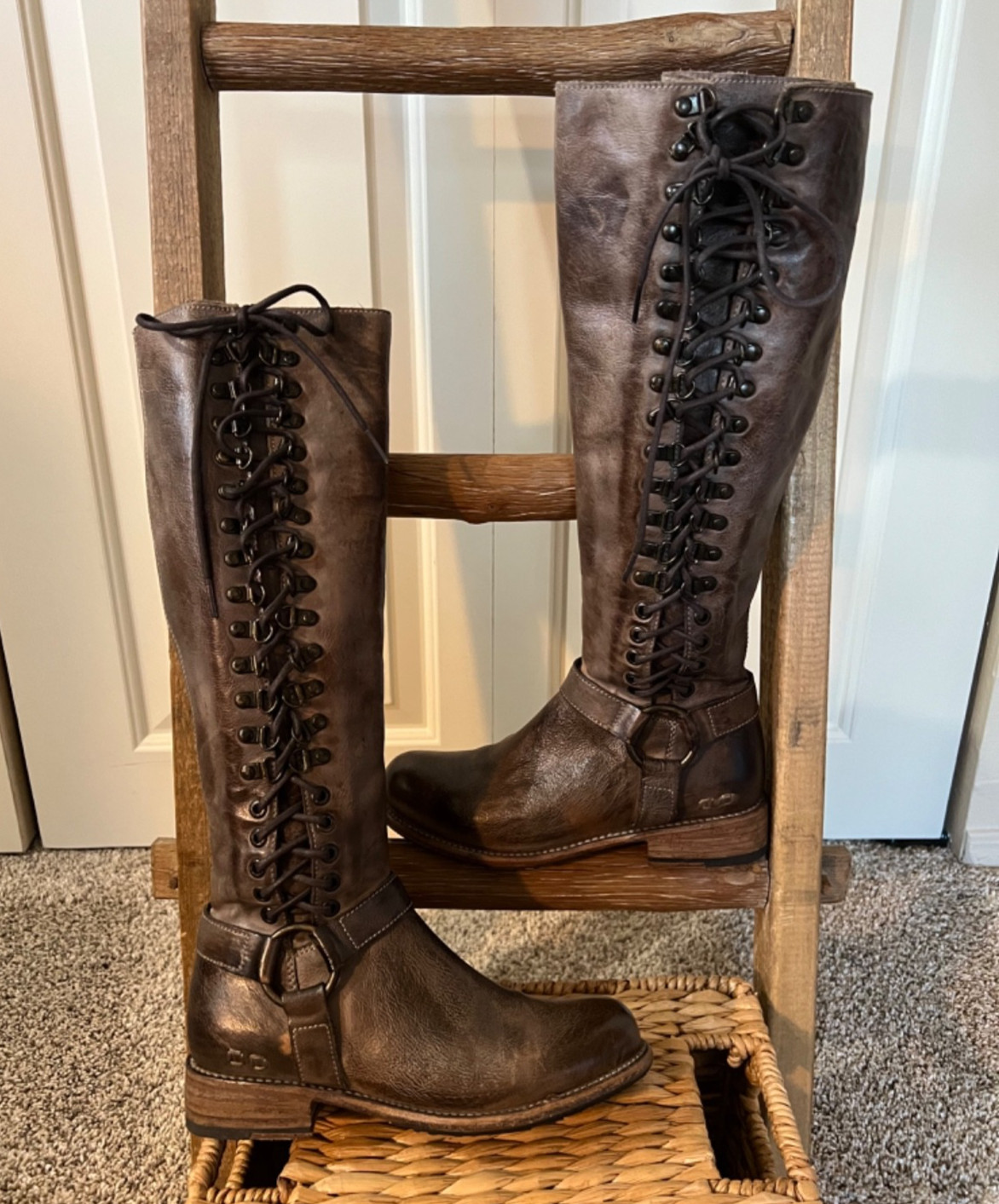 Bed Stu Women’s Cobbler Series Lace Up Brown Boots Size 6 – New W/O Box – $300