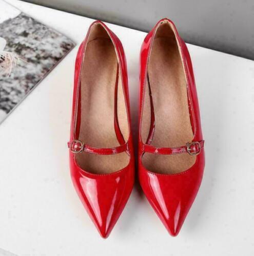 Sexy Womens Casual Pointed Toe kitten Heels Pumps party Dress Shoes Plus Size