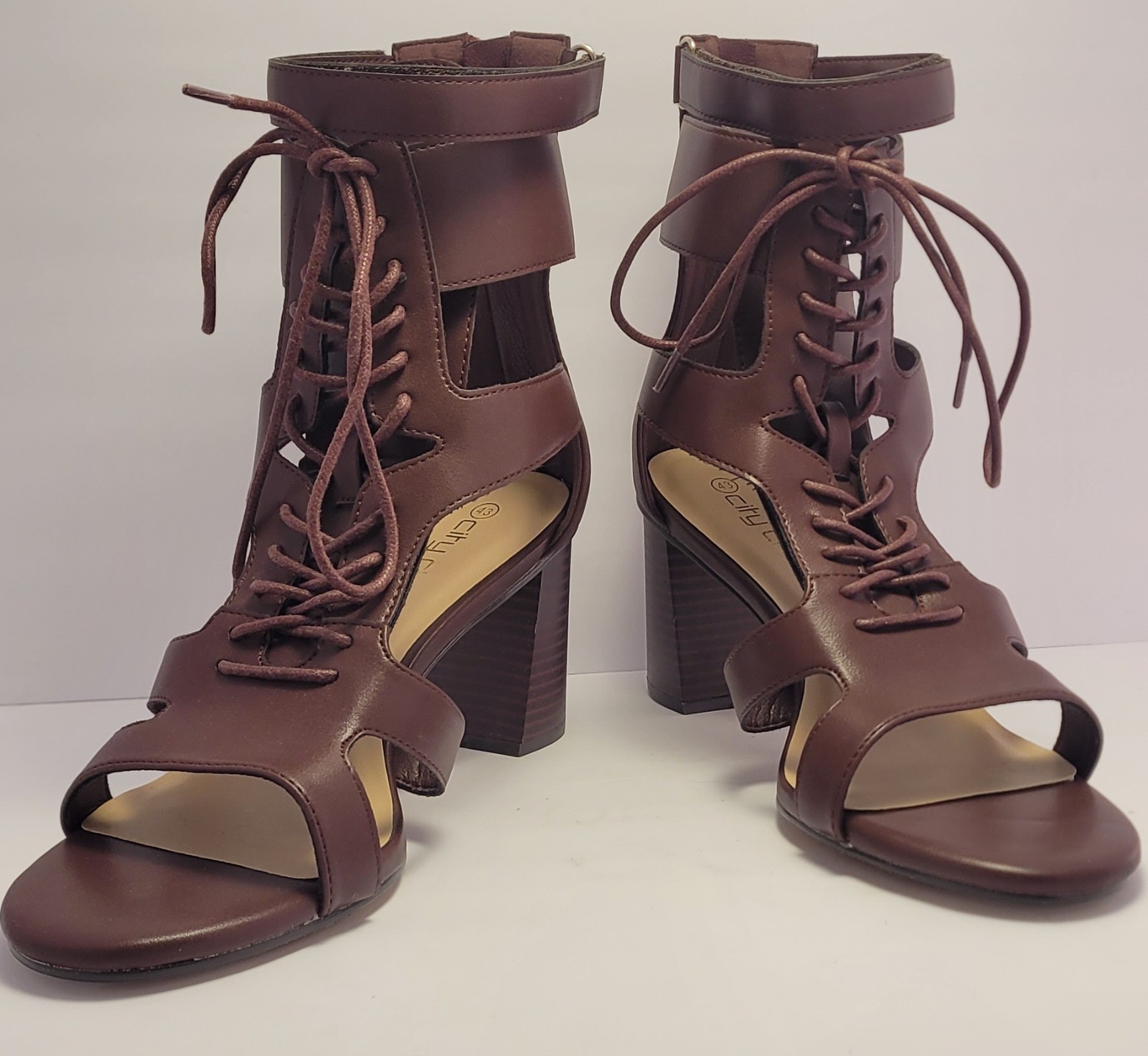 CITY CHICK »HEELATTITUDE» WOMENS SIZE 43UK/11.5US BROWN SHOES
