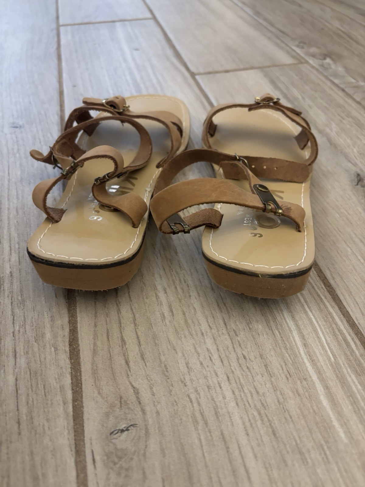 Kino Key West Mercedes Leather Sandals Size 6