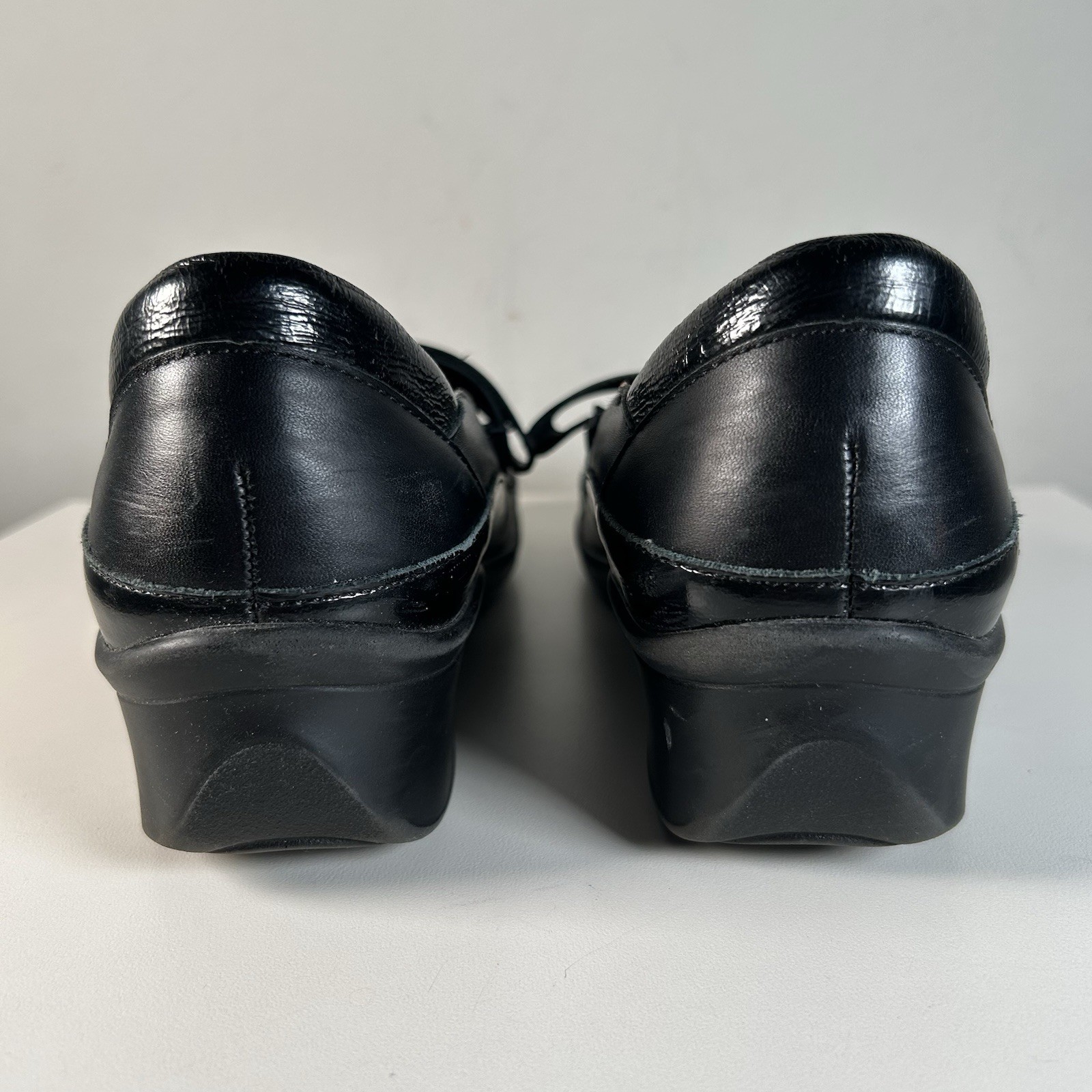 Finn Comfort Black Leather Mary Jane Wedge Shoes Germany Women’s 5.5