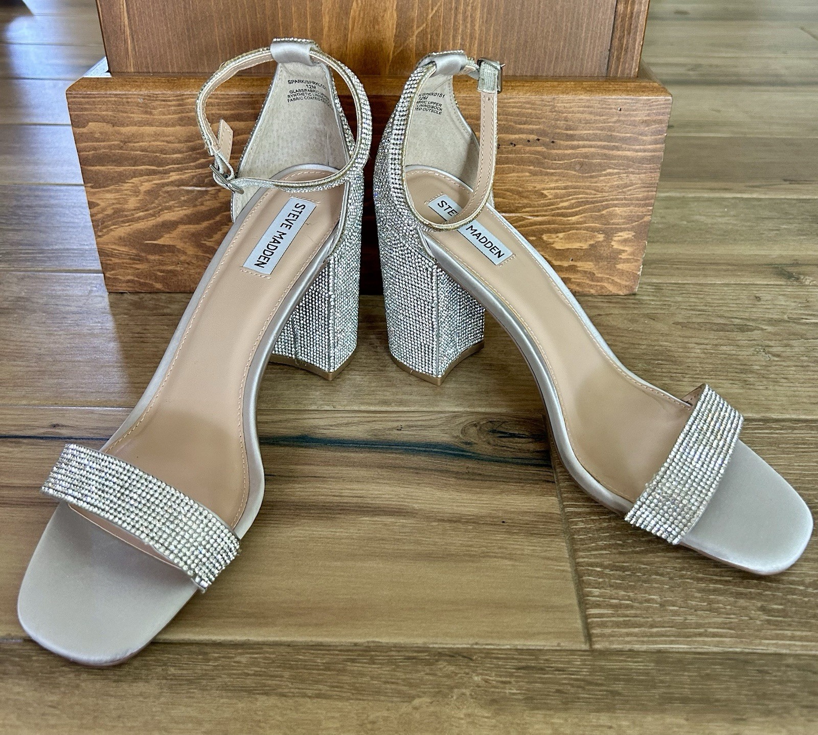 Steve Madden CARRSON RHINESTONES Silver Bright Women’s 12 Hoco Prom Party