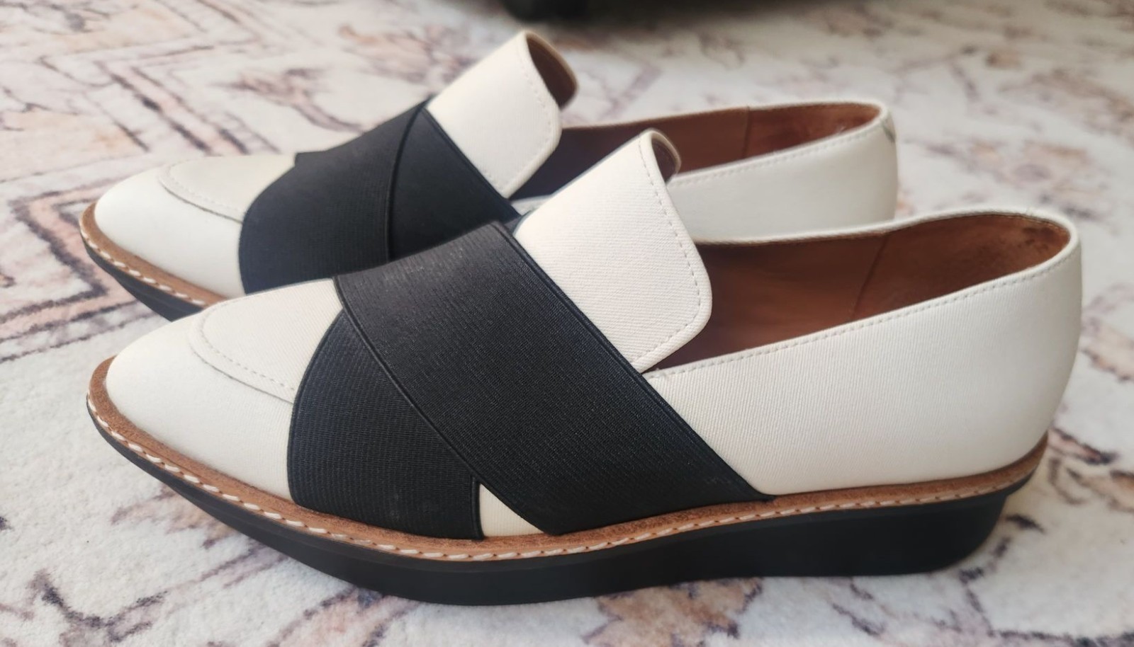 Derek Lam 10 Crosby Women’s Sz. 7 Greer Slip-On Loafer White Black