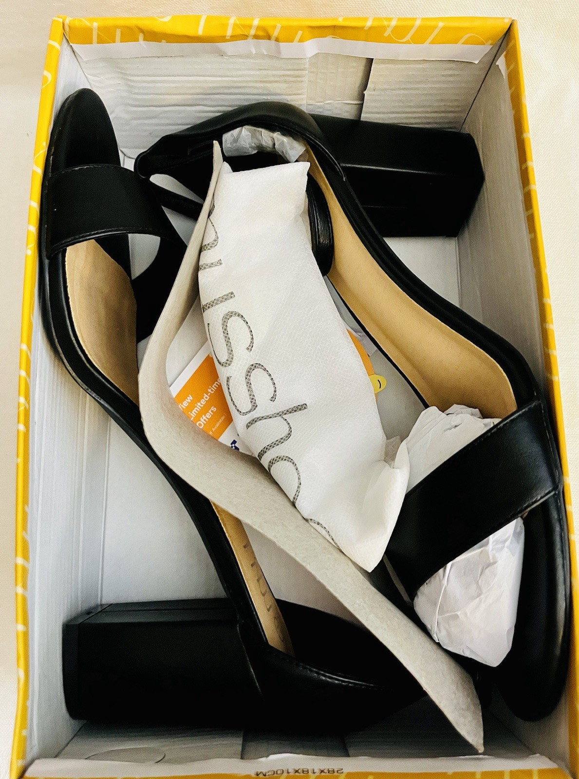 NIB New In Box Sz 11 Strappy Black Block Heels Shoes 3.25” Sandals Dressy