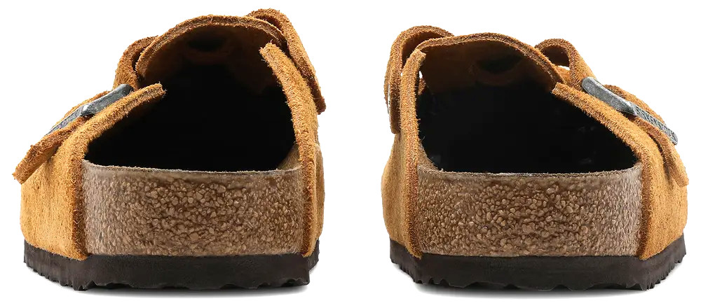 Birkenstock × Stussy Boston Clog Caramel Suede Leather Shoes Wide Size 37-45