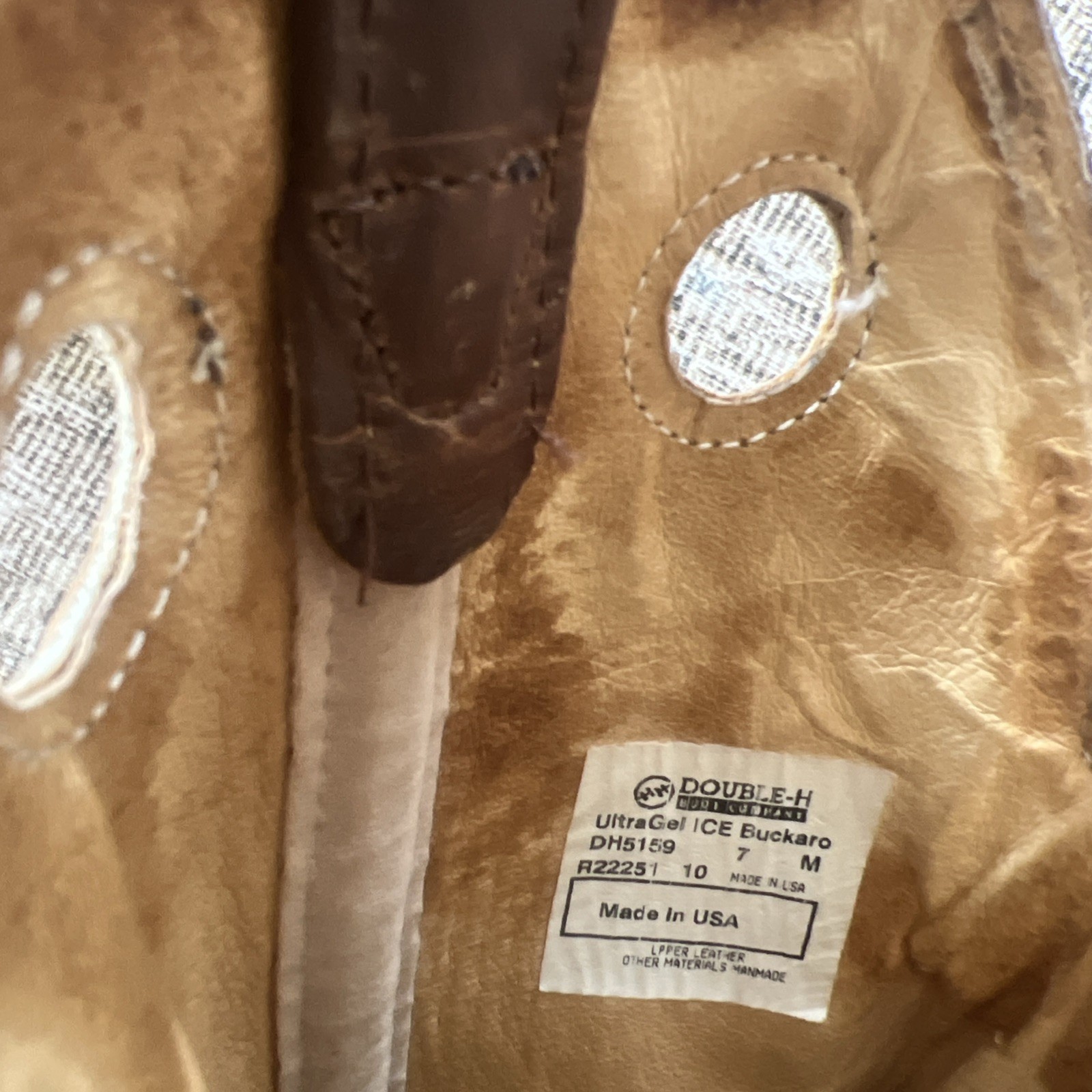 Lightly Used Woman’s Double H Cowgirl Boots Size 7