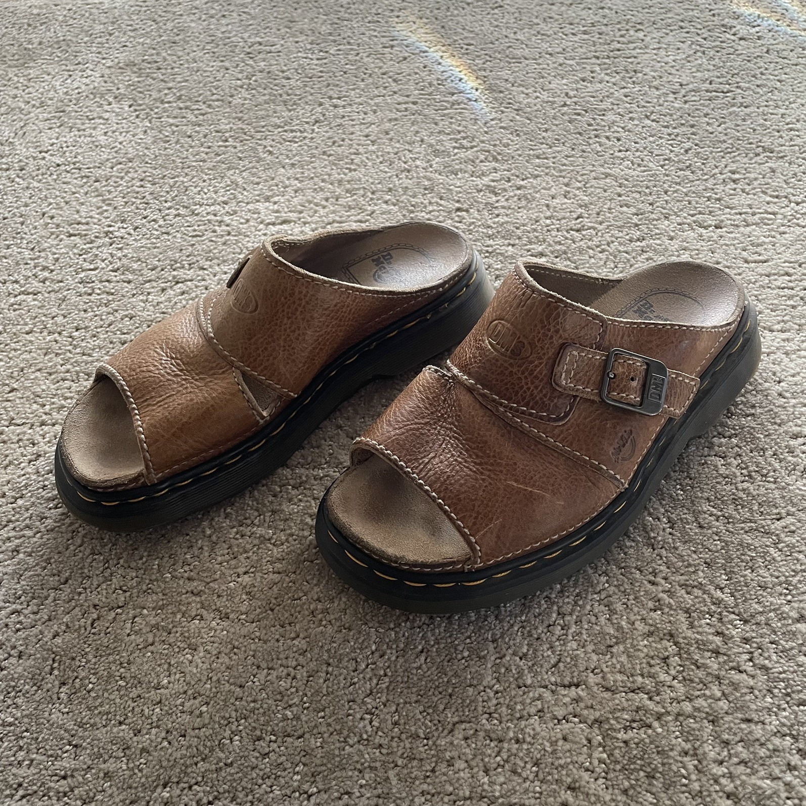 Doc Martens Vtg Y2K AIR WAIR Chunky Mule Buckle Brown US 8 (men) / 9 (women)