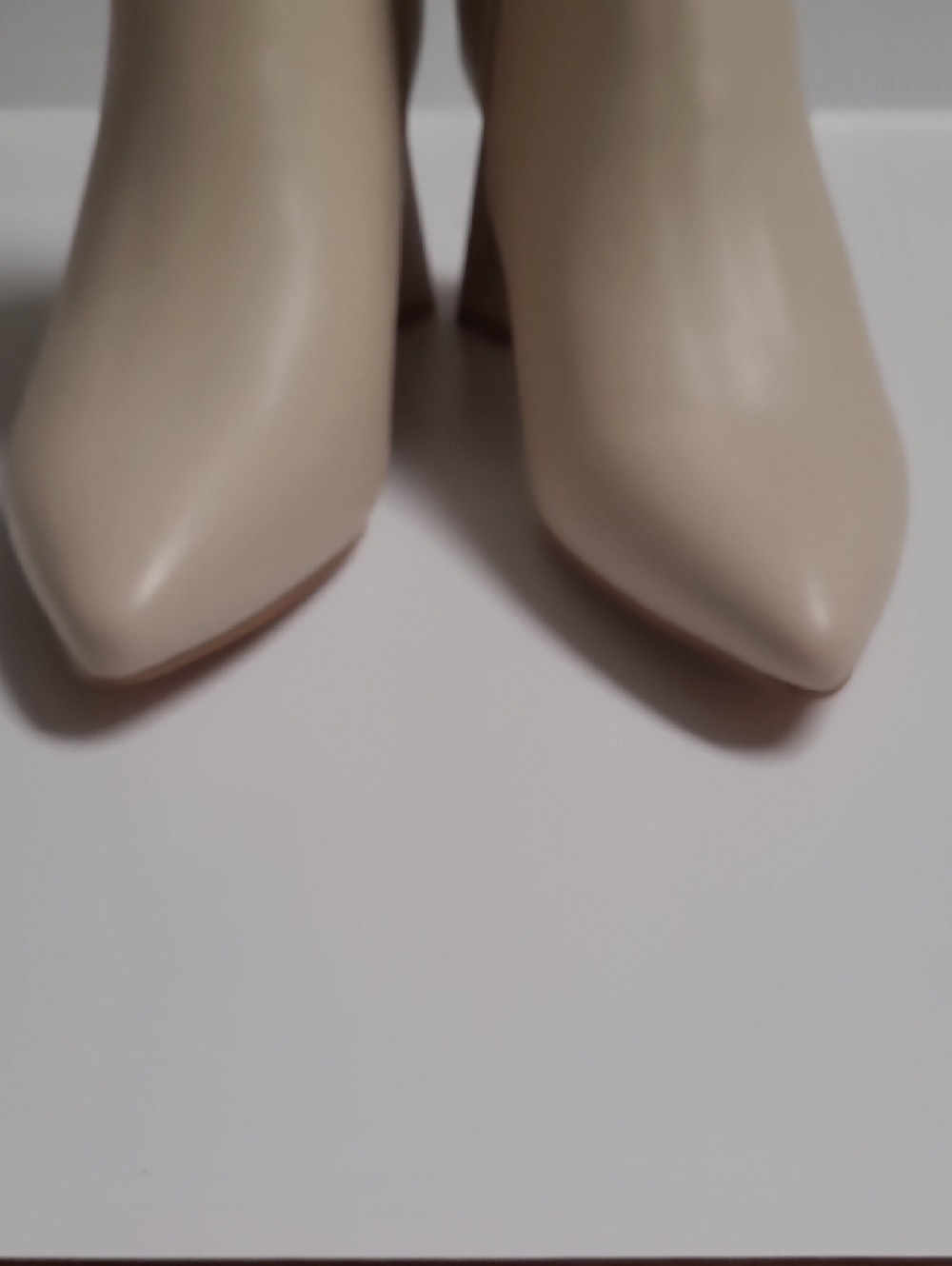 Comfort Beige Women’s Pointed-Toe Ankle Boots – Size 8.5