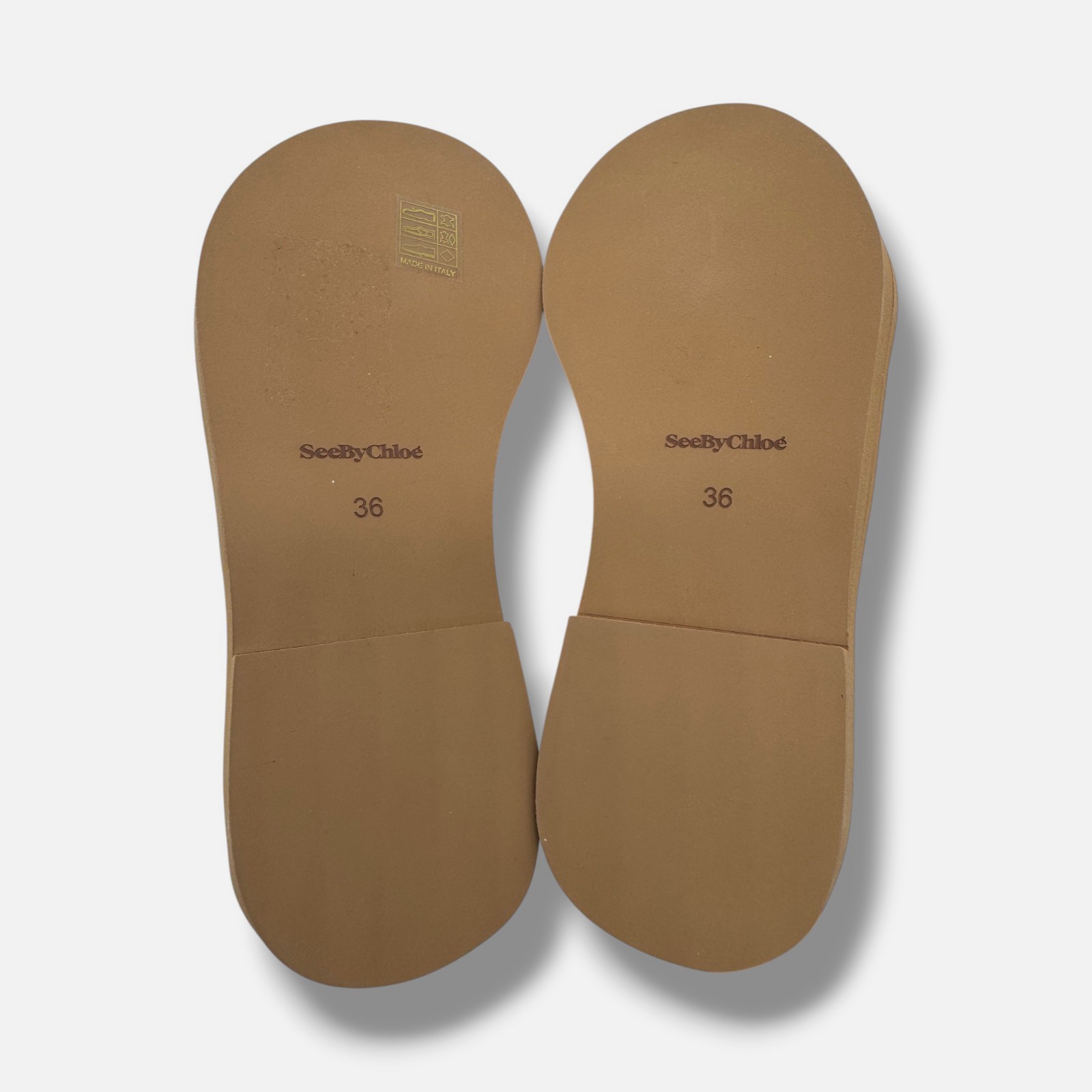 See by Chloé Women’s Brown Essie Sandal Slides Shoe Size 36