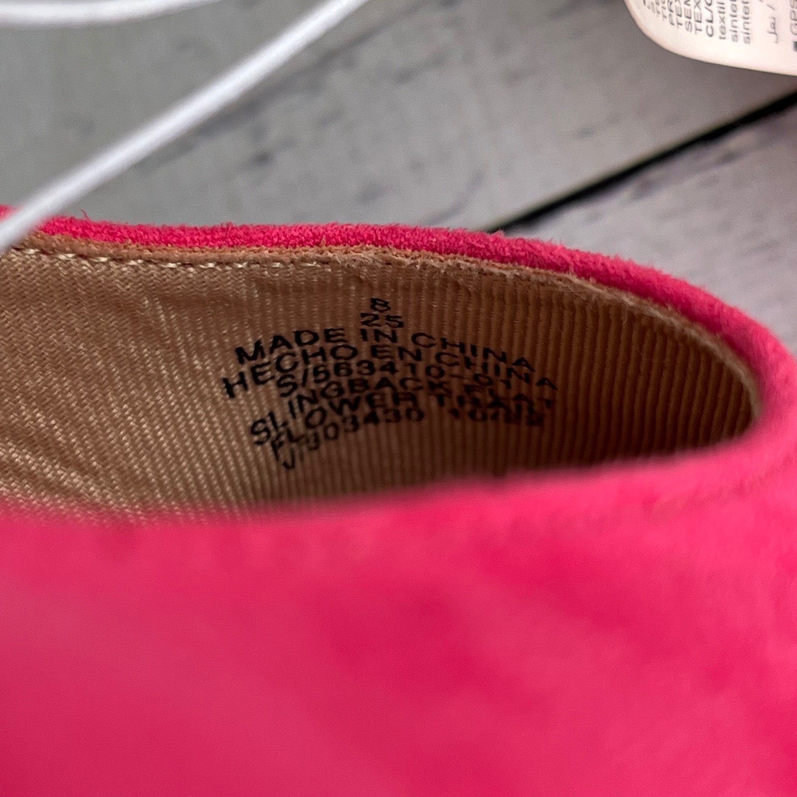 Old Navy Womens NEW Pink Preppy Slingback Flats Size 8 Barbiecore Balletcore