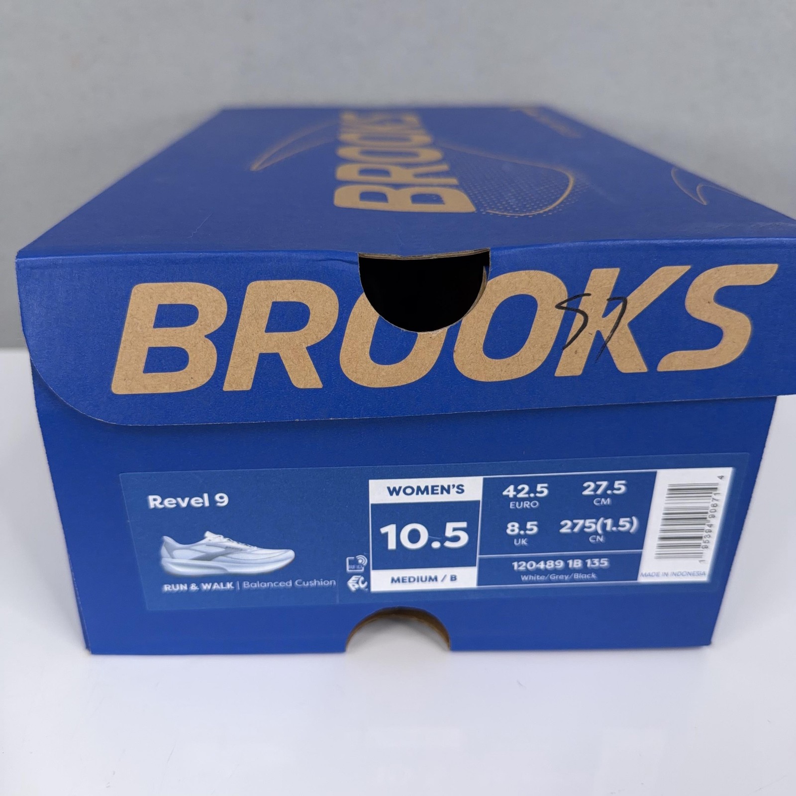 Brooks Shoes Womens Size 10.5 White Revel 9 Lightweight Running Sneakers Mesh