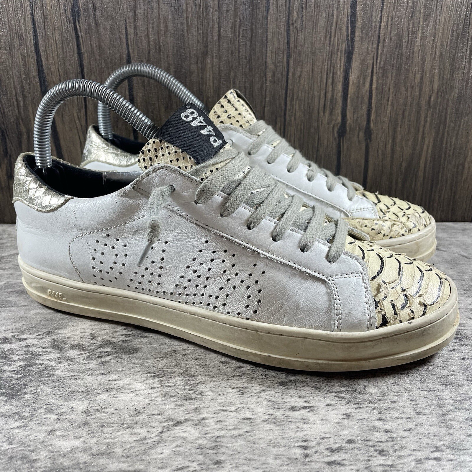Russell and Bromley x P448 Women’s Sneakers Faux Snake Effect Size 38 US 8