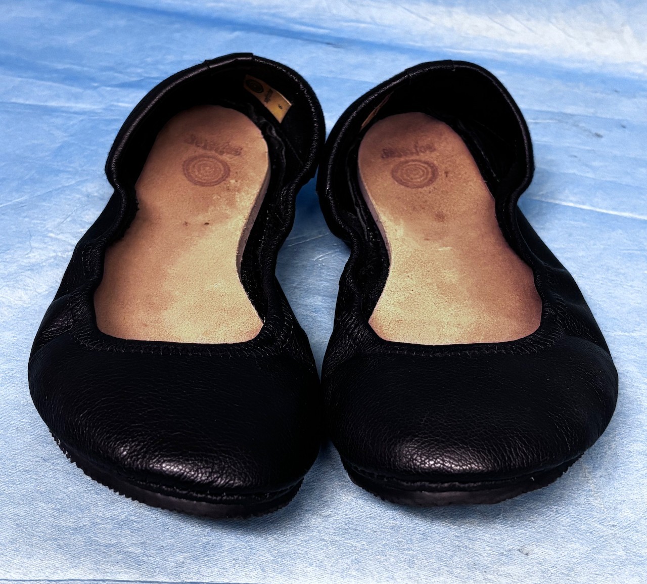 Softstar Black Leather Ballerina Flats – Hand made – Size 6