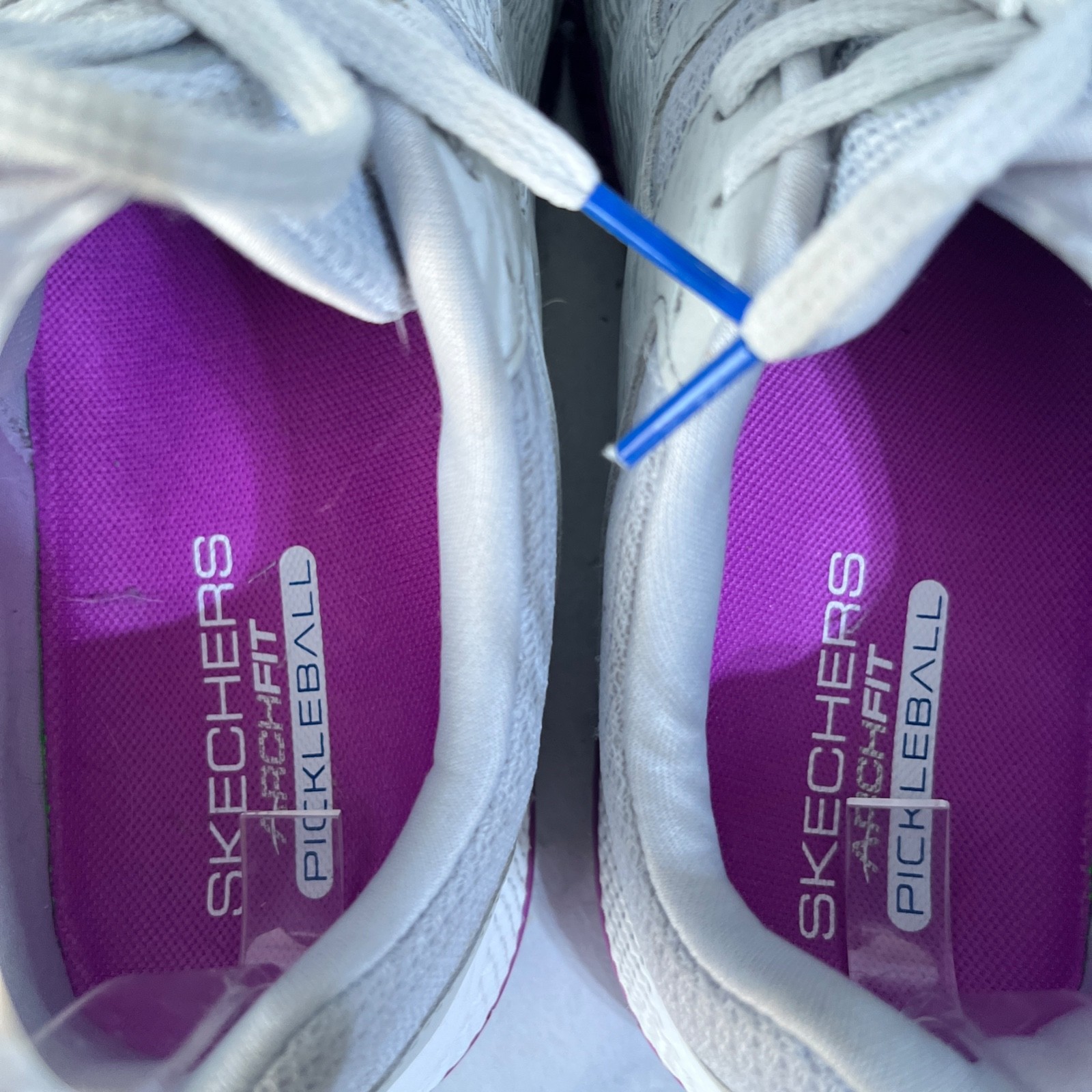 Skechers Viper Court Womens Size 10 Tennis Shoes Gray Purple Pickleball Sneakers