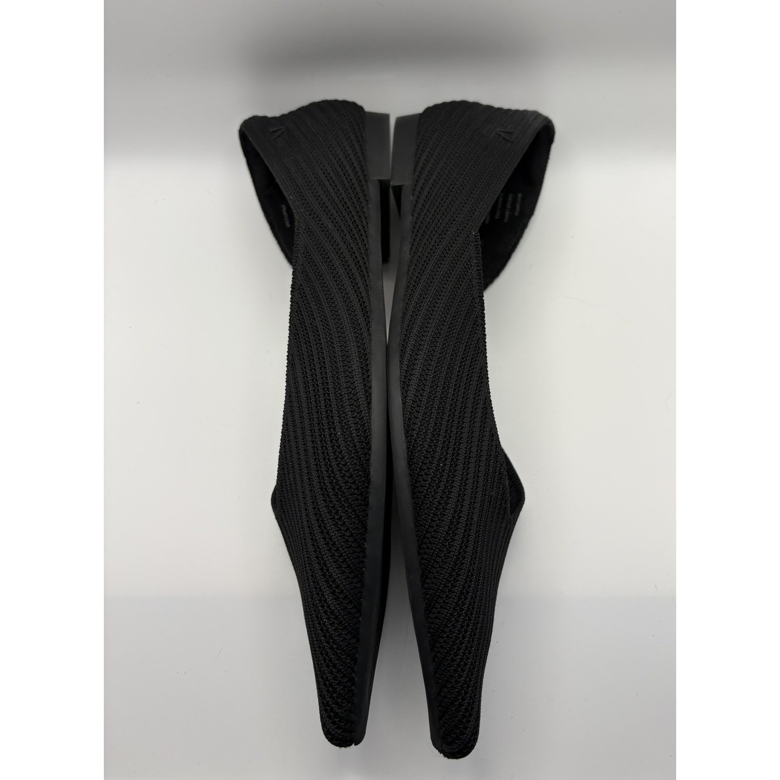 VIVAIA Aria Black Pointed Toe d’Orsay Knit Flats Women 43 Sustainable Shoes