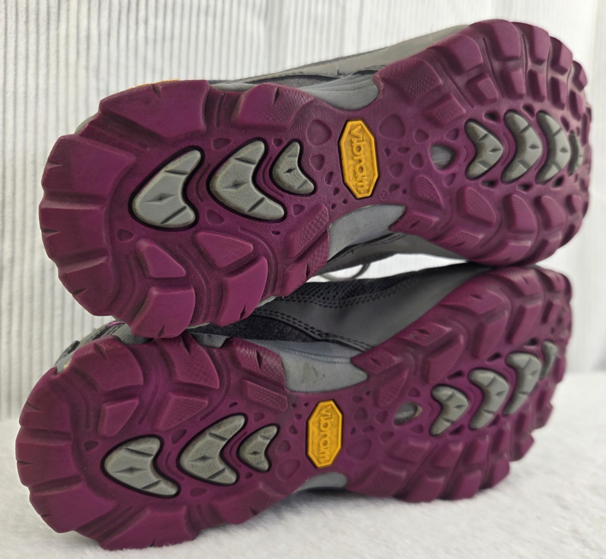 Ahnu Sugarpine II Air Mesh Trail Shoes Womens size 6.5 Grey/Pink Hiking Sneakers