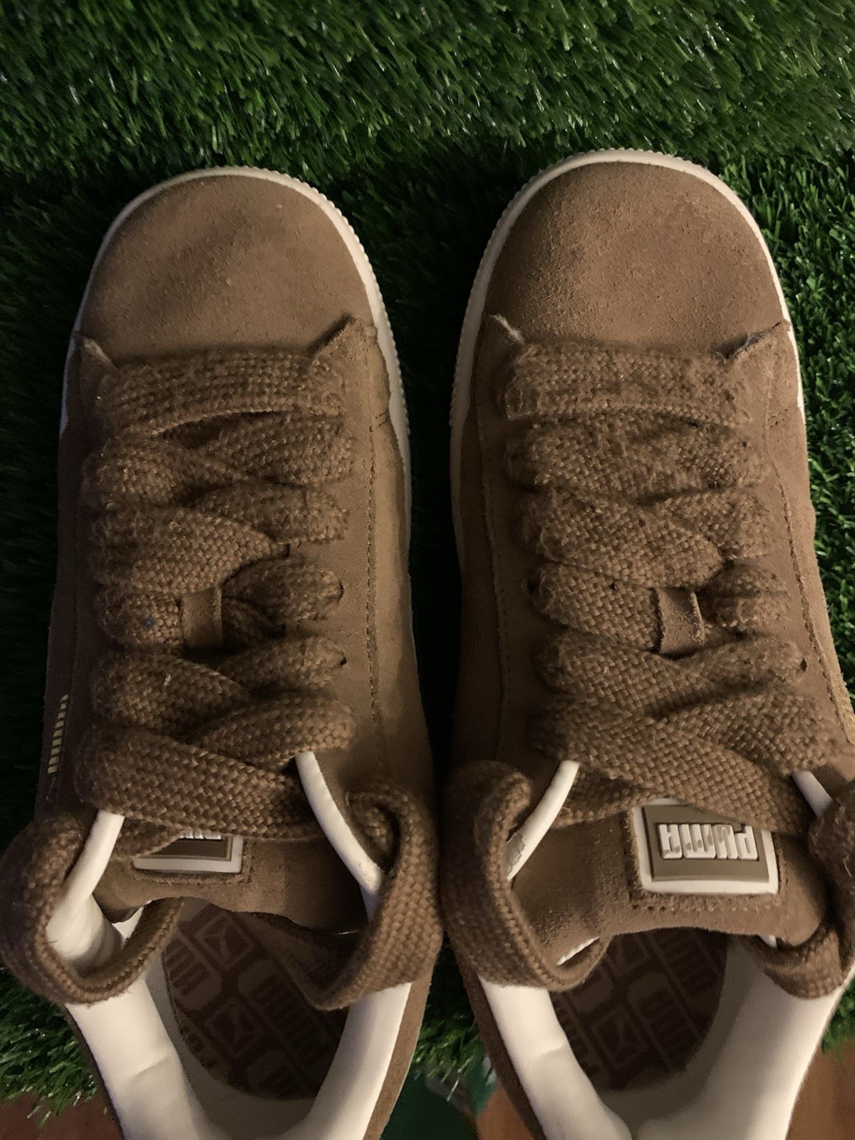 PUMA Suede XL Sneakers Brown Suede Upper & Chunky Lace-up Women’s US Size 7