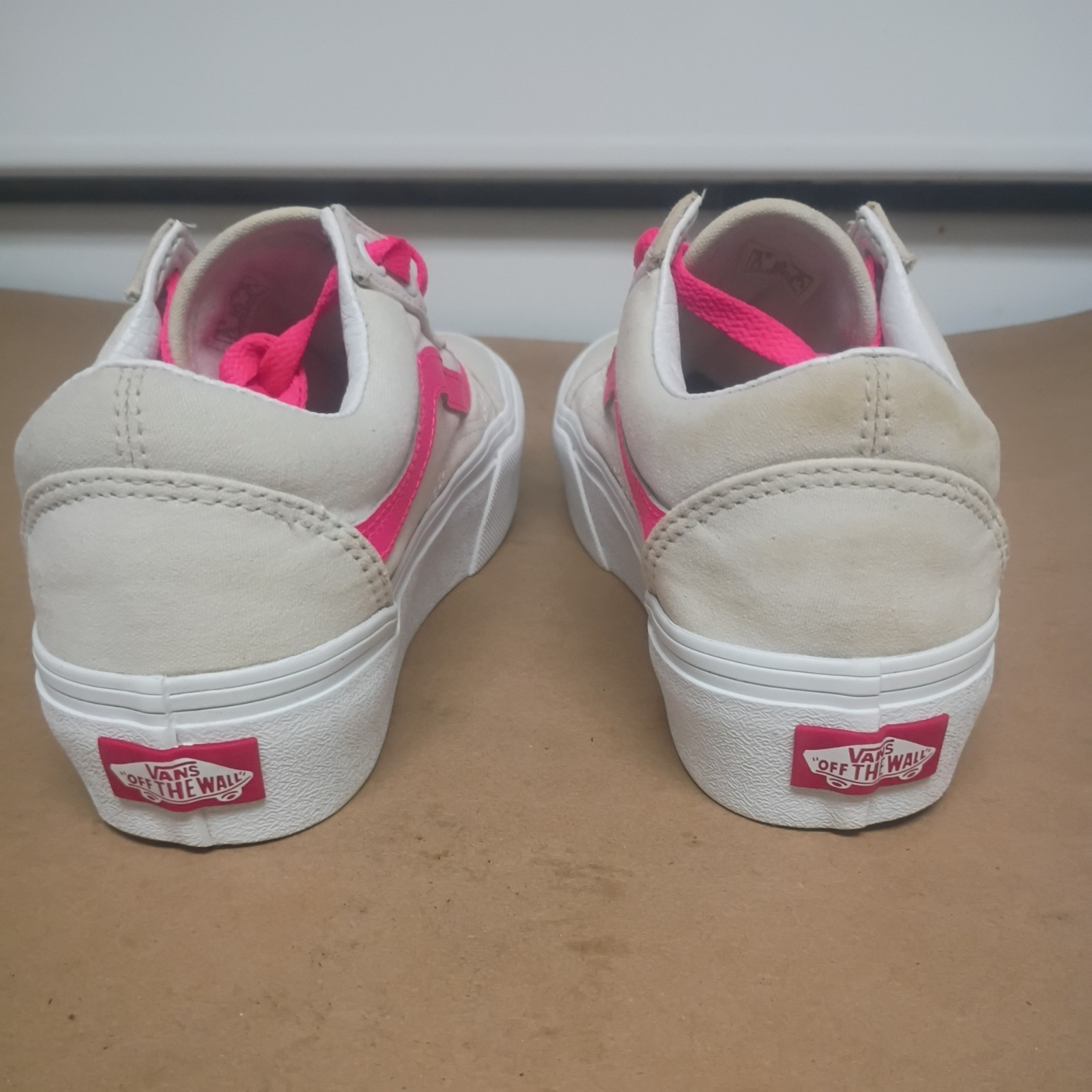 VANS Old Skool Platform Chunky Sole Off White Sneakers Women’s Size 5 Men 3.5