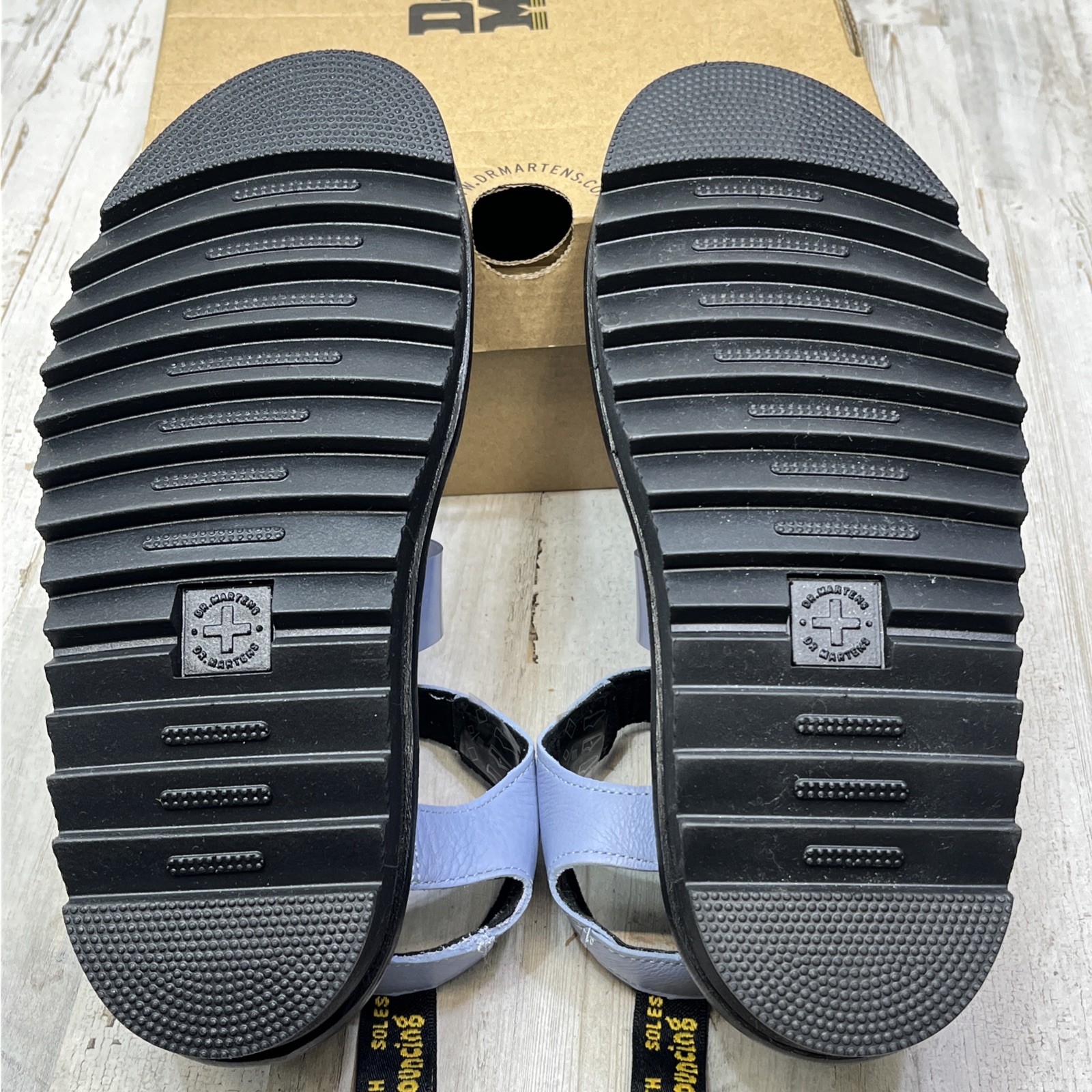 Dr. Martens Women’s Blaire Jelly Glitter Strap Sandal Zen Blue Sizes 7 OSR