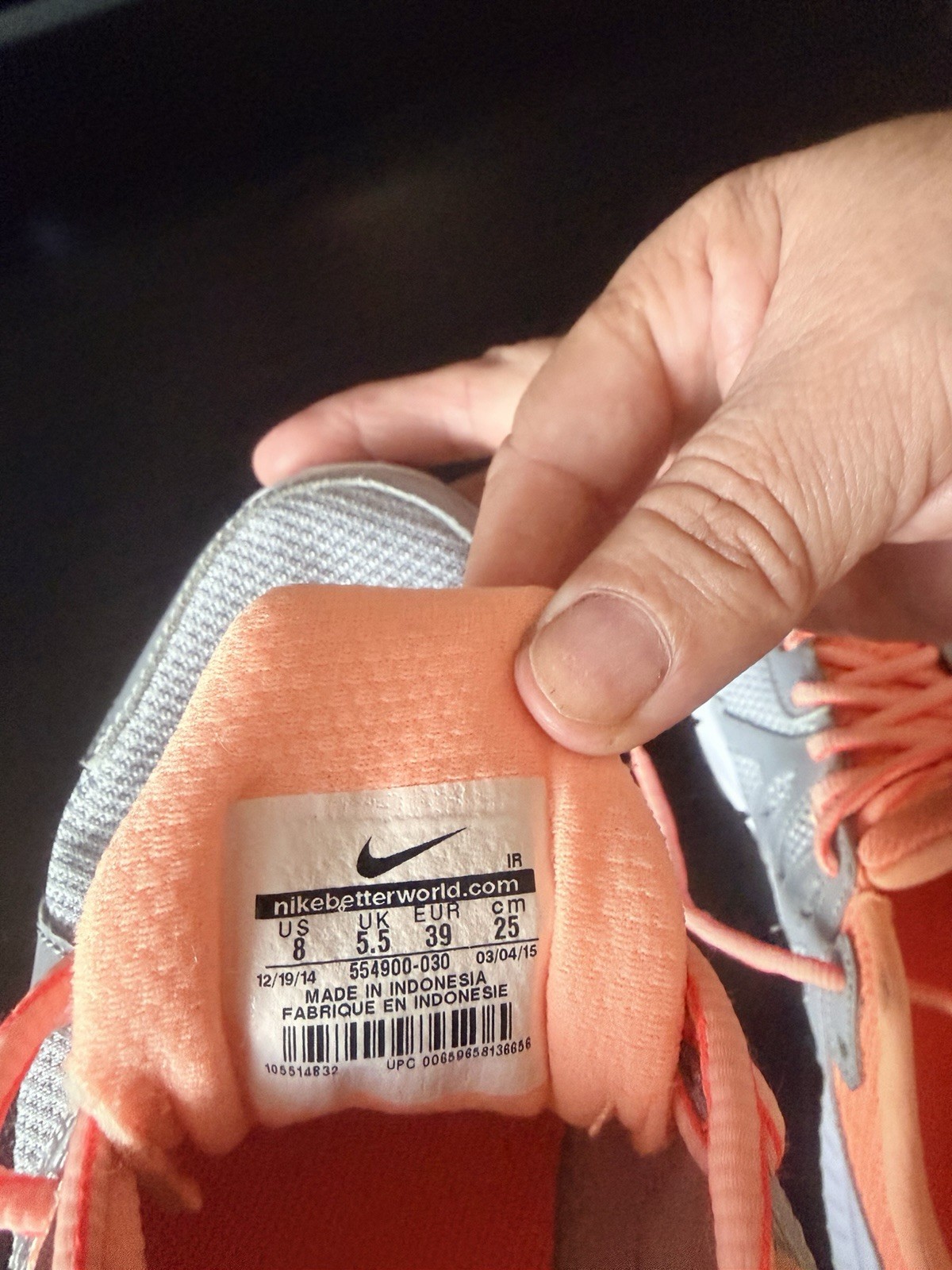 Nike Revolution 2 Women’s Low Top Lace-Up Running Sneaker Gray/Orange 554900-030