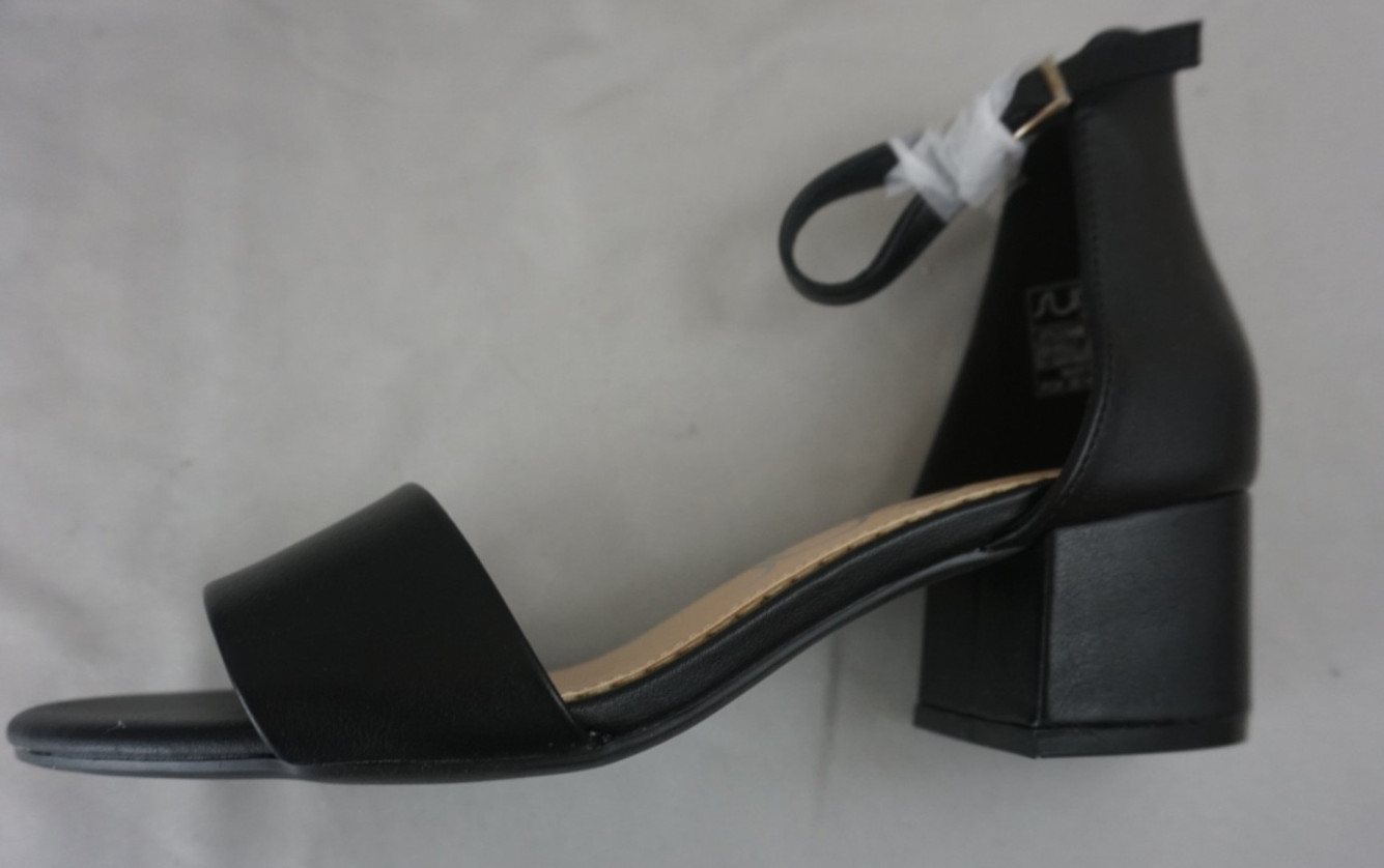 Sugar Noelle Women’s Ankle Strap Padded Insole Heel Sandals in Black 7.5m FShip