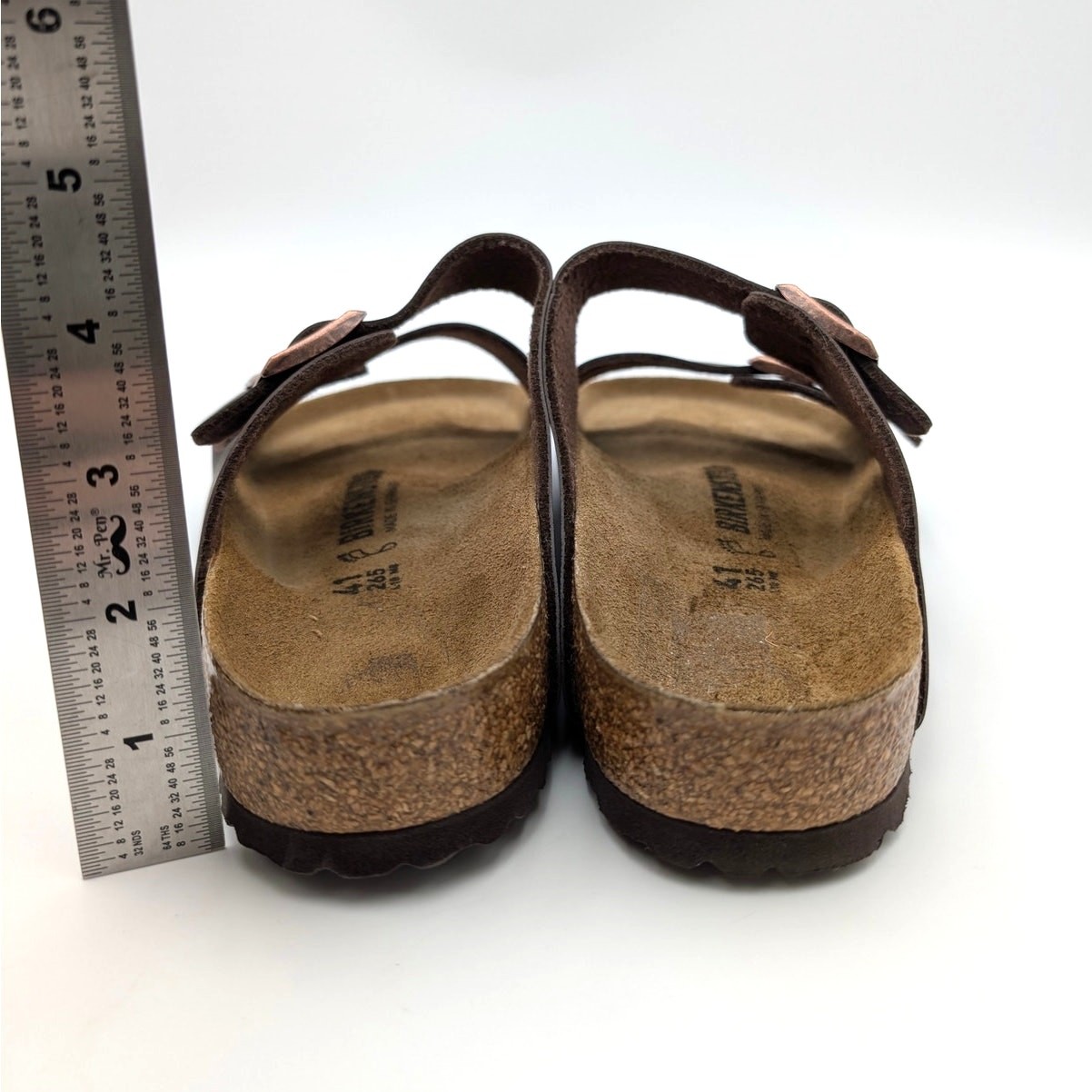 Birkenstock Arizona Birko-Flor Unisex Sandals Dark Brown Size US W10/M8 EU41