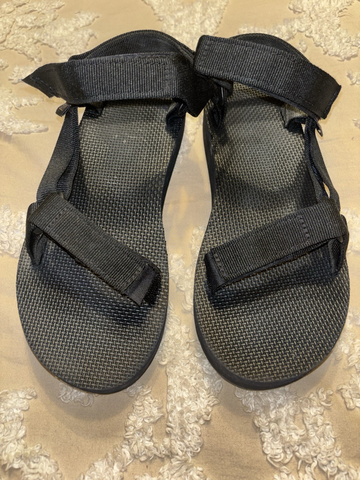 WOMENS 8 BLACK 1090969 TEVA MIDFORM UNIVERSAL PLATFORM SANDALS