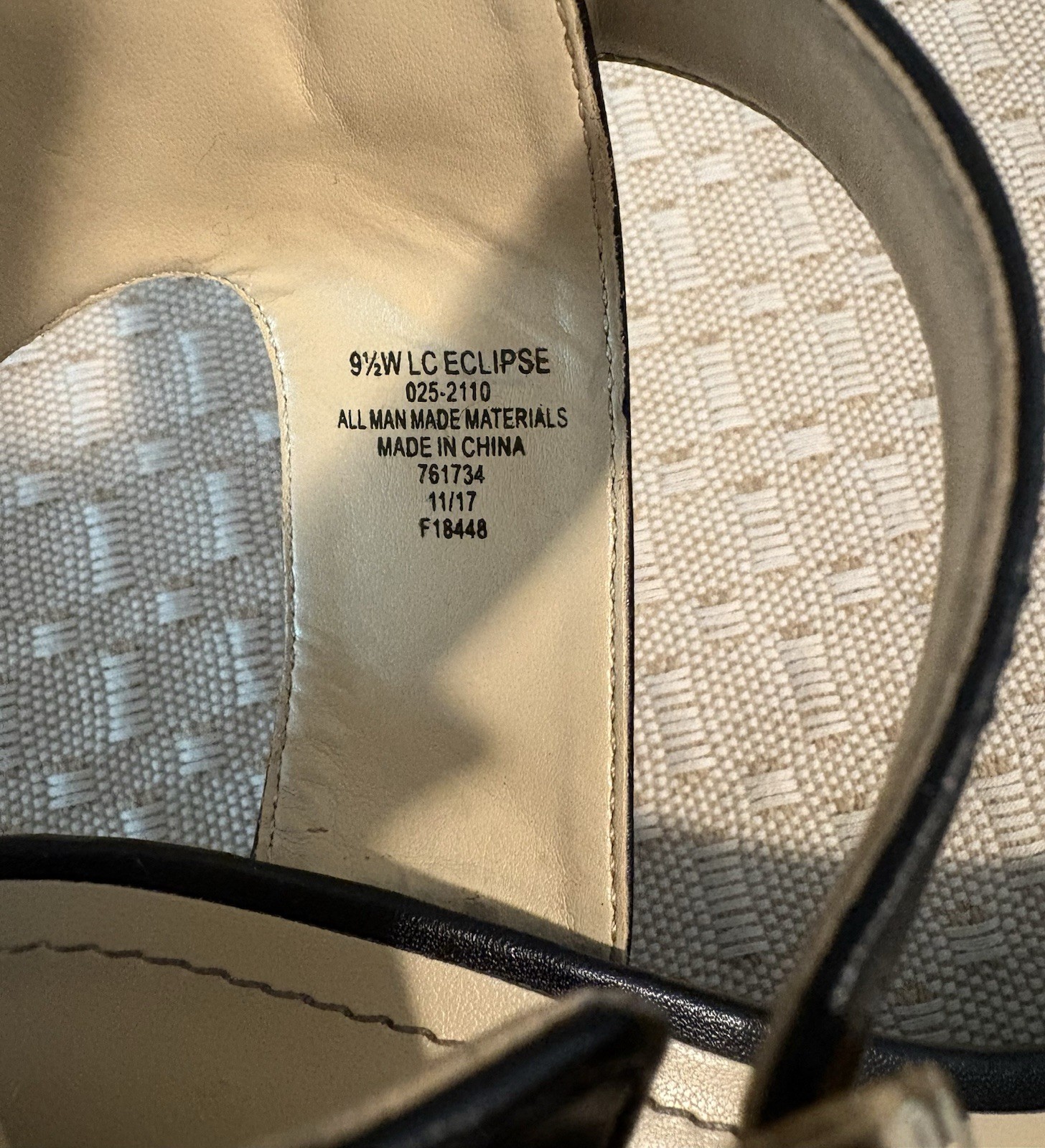 Liz Claiborne Eclipse Black Open Toe Ankle Strap Pump Size 9.5W – O25-2110