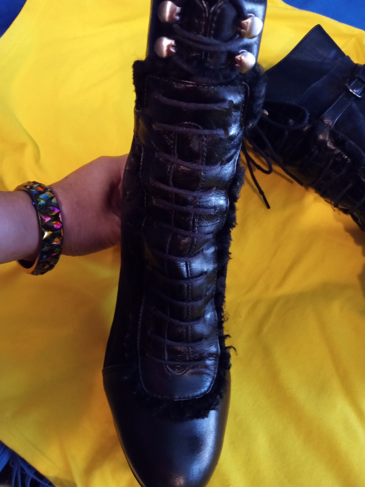 L.K. Bennett Gorgeous Butter Soft Suede Leather Boots Heels Black Must See! US 7
