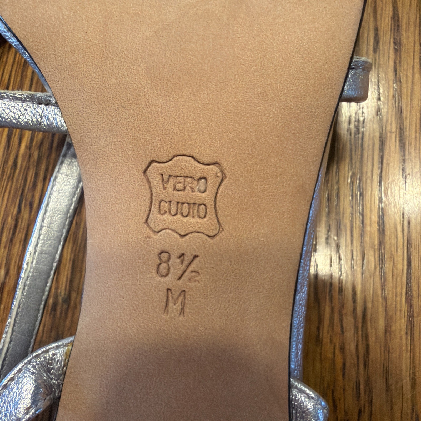 VANELI Strappy Silver Metallic Sandal Heels Women’s Sz 8.5