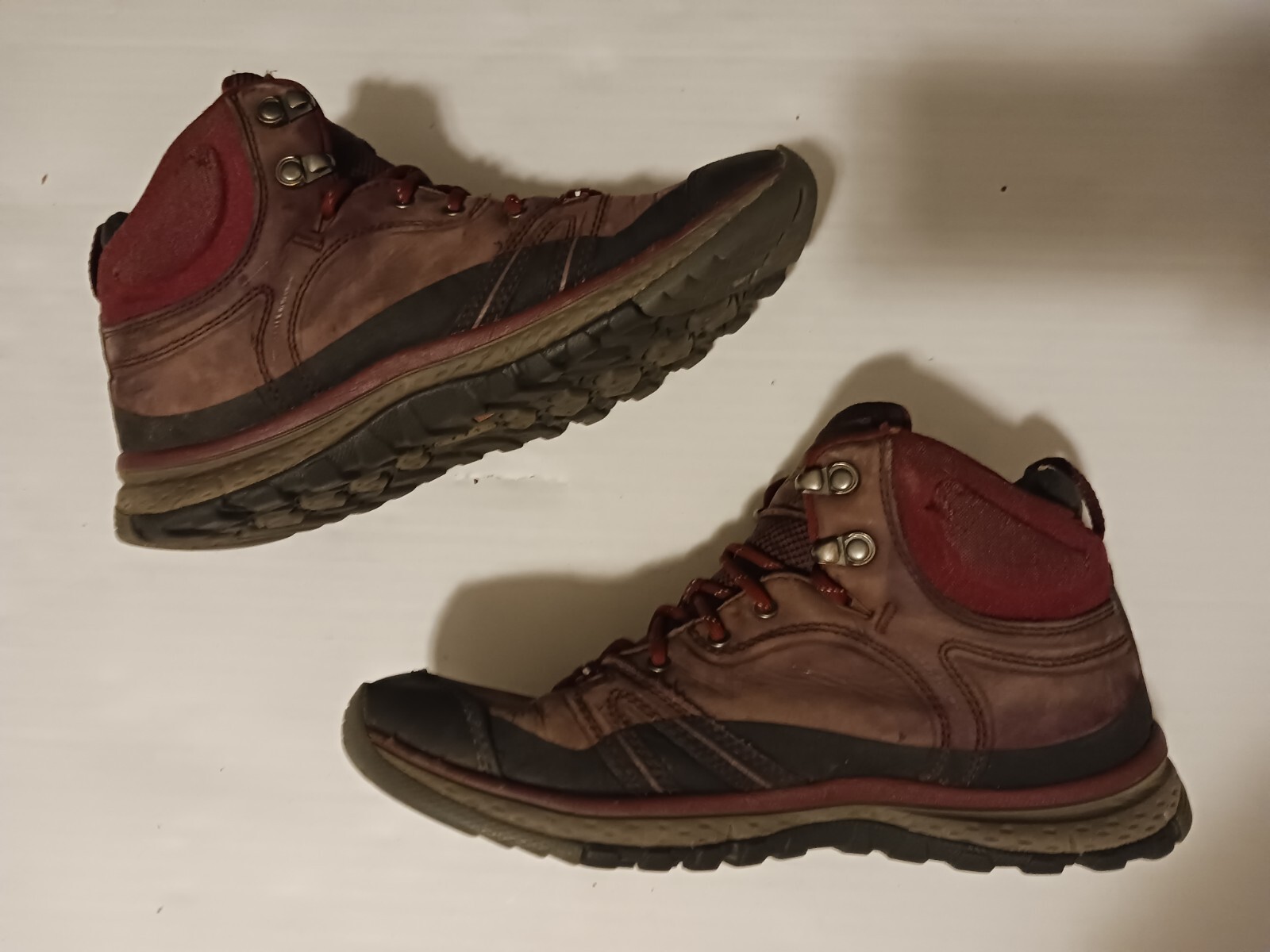 Keen Terradora Mid Leather Hiking Boots Womens 9.5 Pink Maroon Red Waterproof