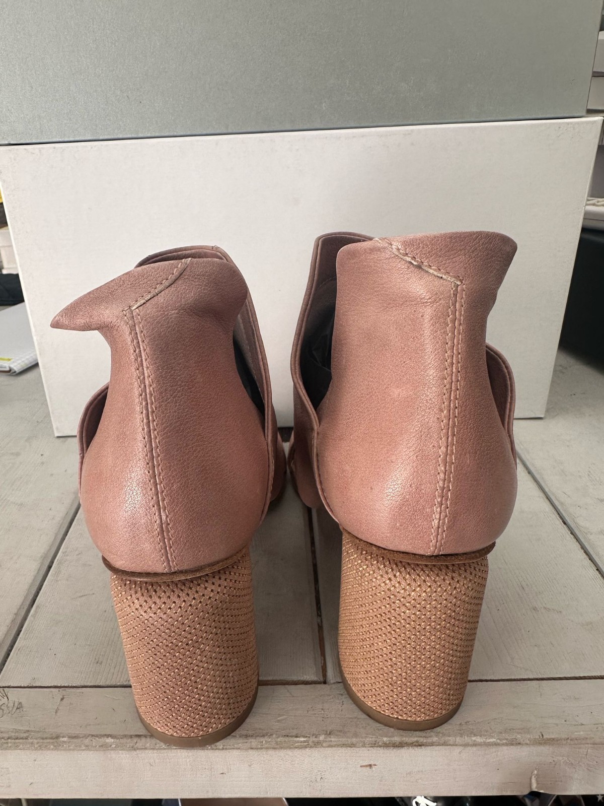 Officine Creative Ankle Boots Genuine Leather Woman SizeEu37 Blush Heel 3 1/8in