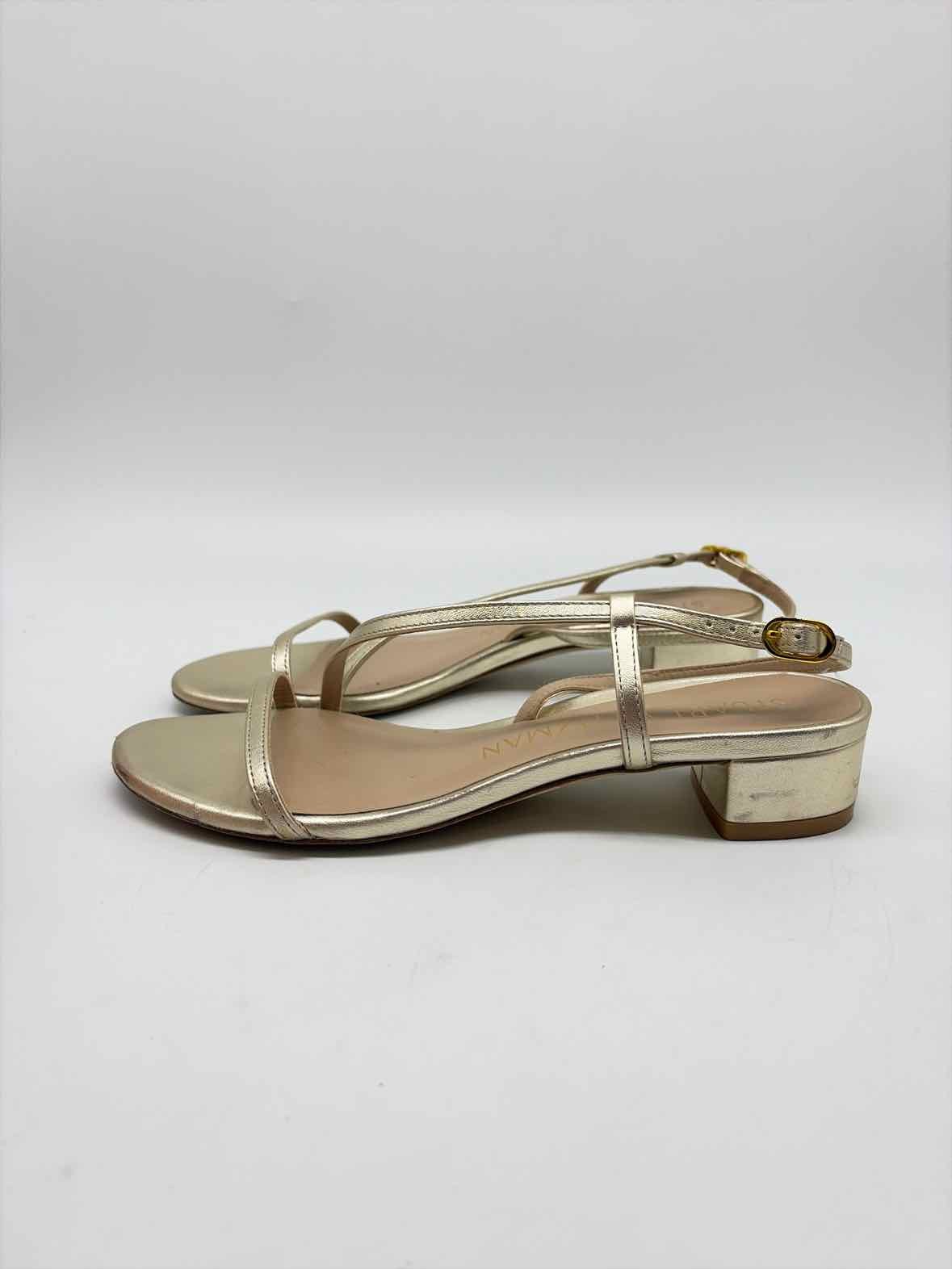 Pre-Owned Stuart Weitzman Gold Size 7 Strappy Sandals