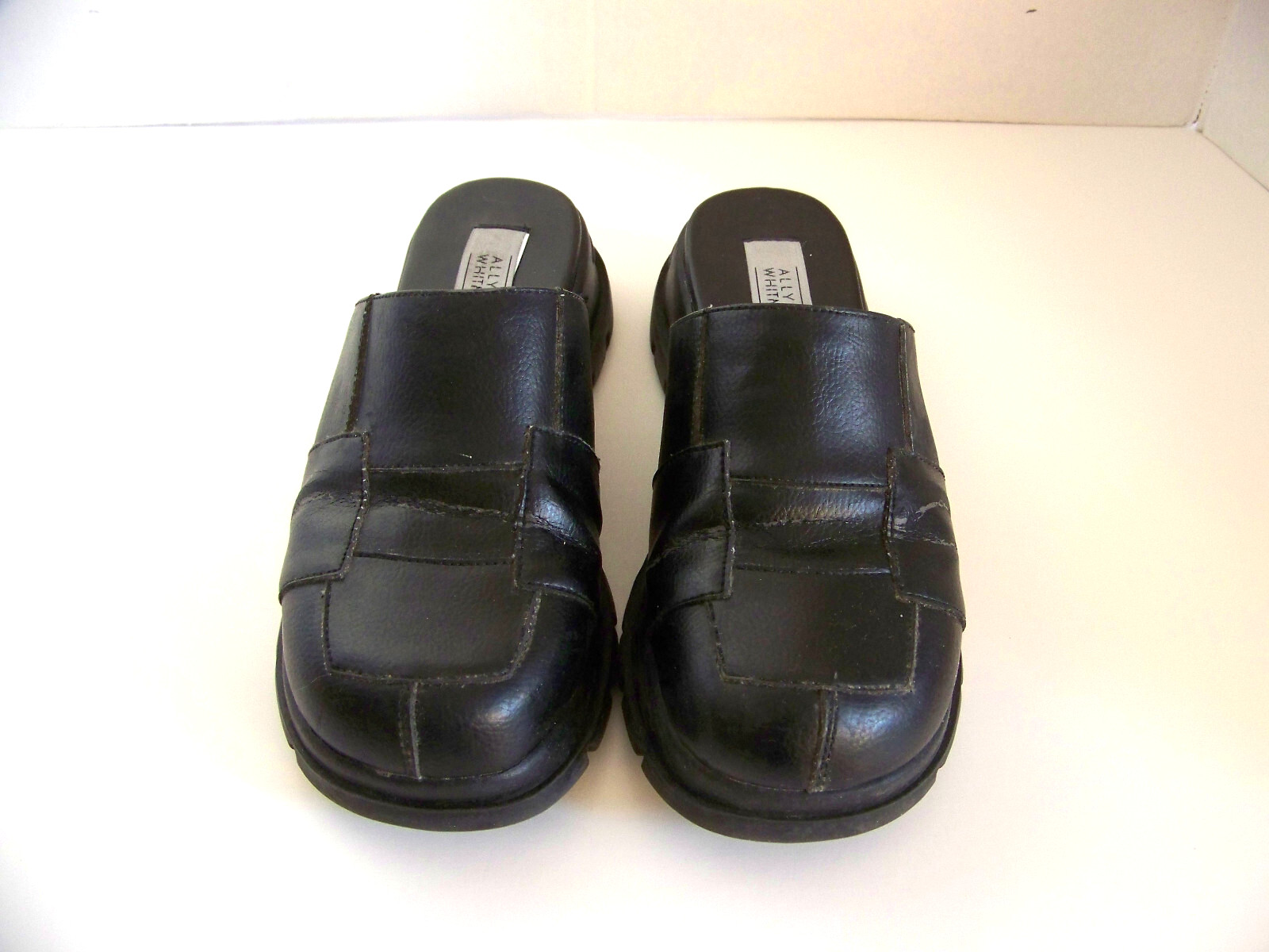WOMENS BLACK OPEN BACK SHOES by ALLYSON WHITMORE (SIZE 7?)