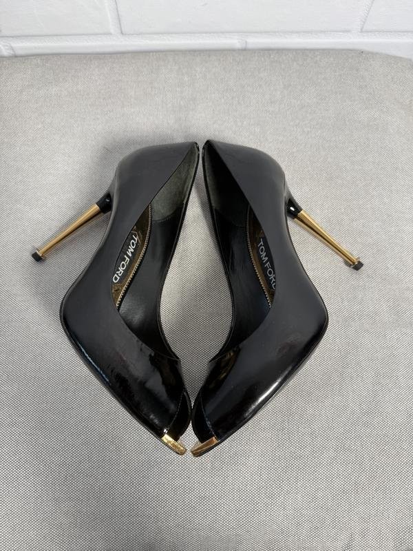 women tom ford heels black patent leather 38