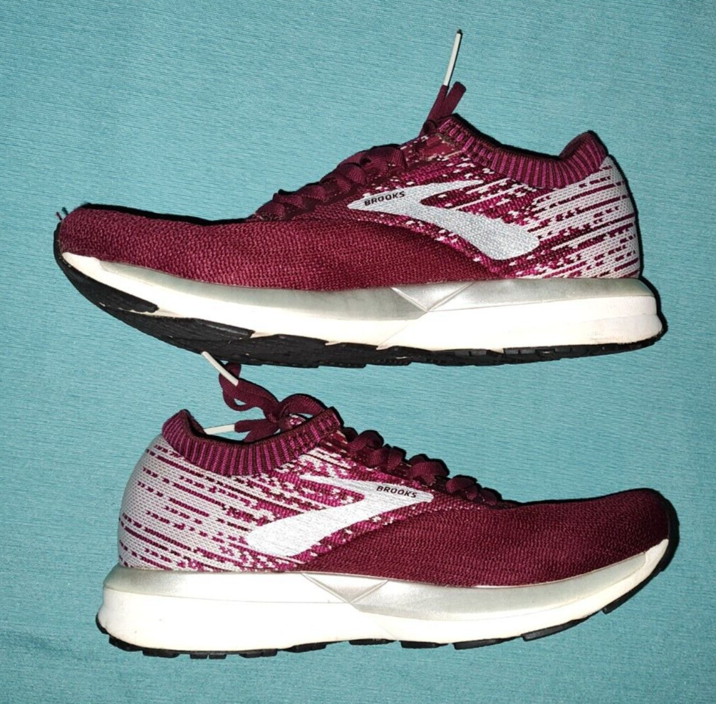 NICE Brooks Ricochet Womens Wild Aster Burgundy Running Shoes 8.5B 8.5 B