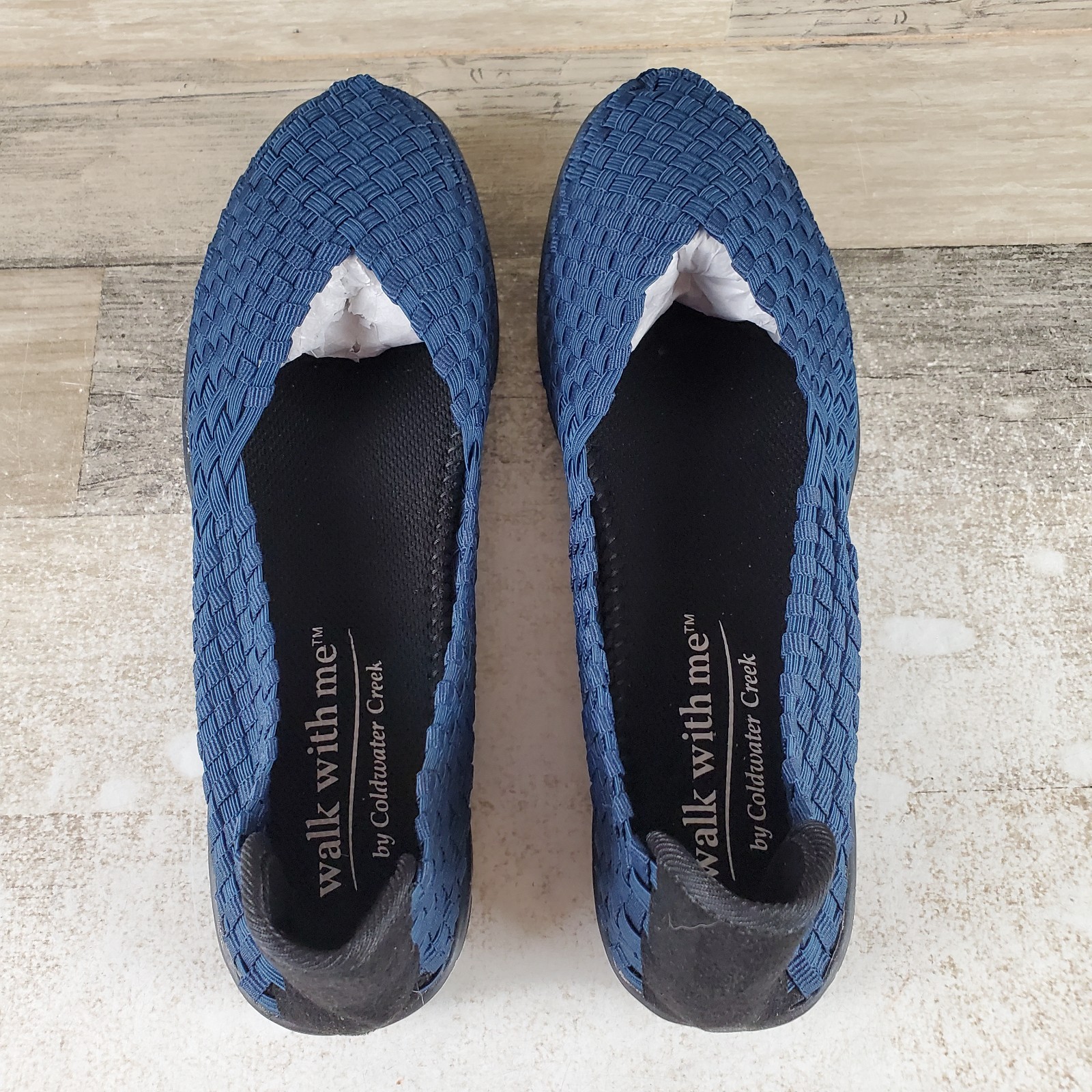 Walk With Me By Coldwater Creek Womens Ballet Flats Sz 9 M Blue Slip On Shoes