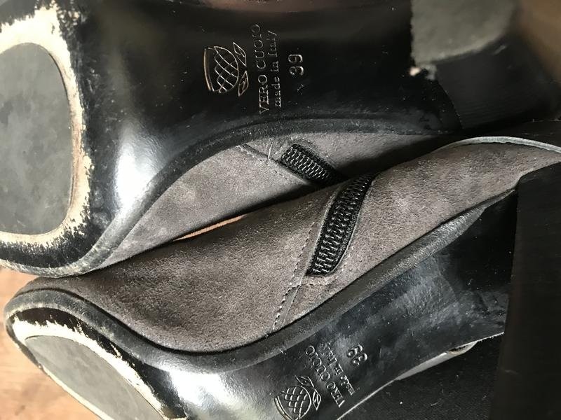 Women navy boot boots grey suede 39 #B8I6