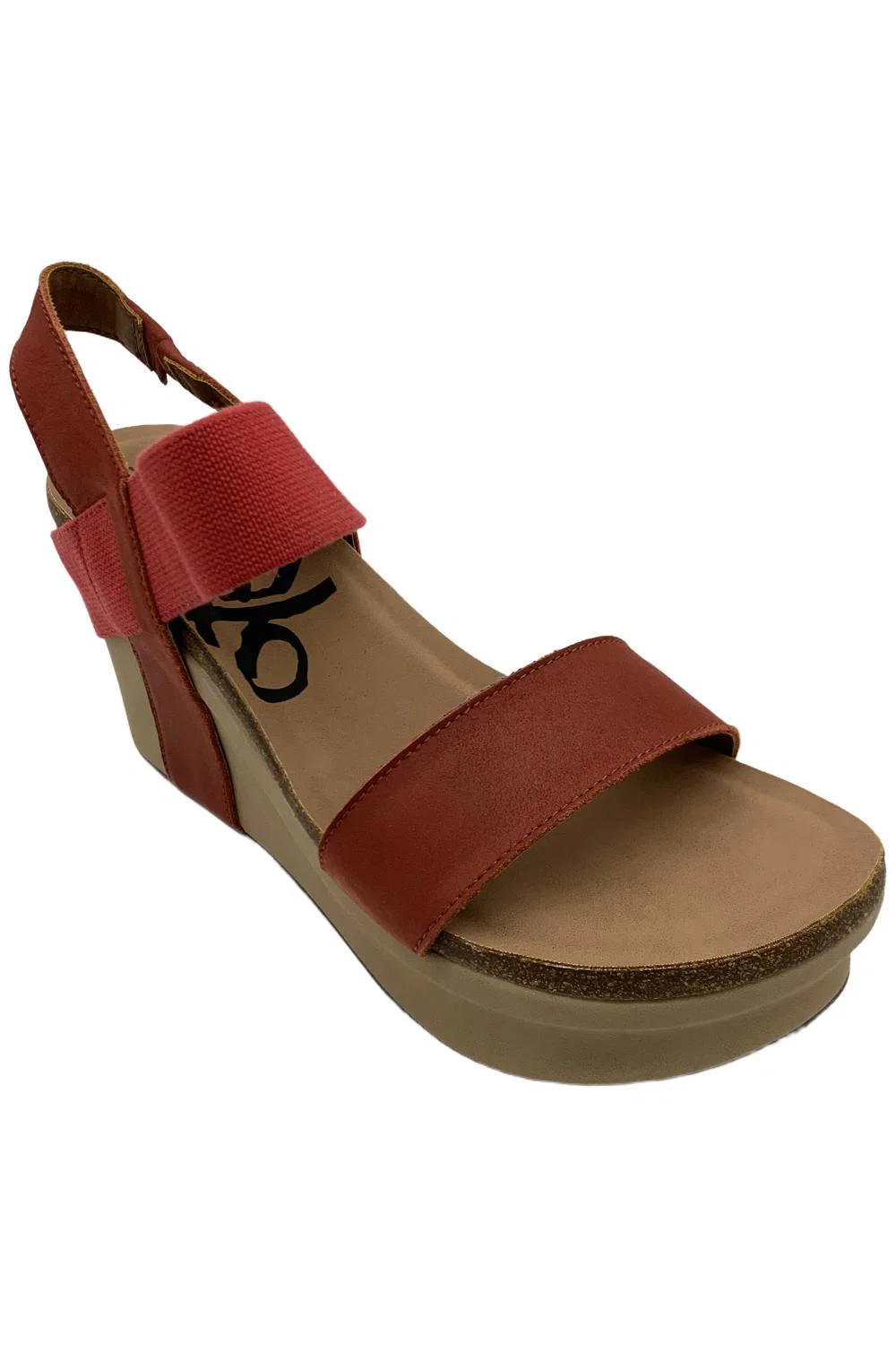 OTBT Women’s Bushnell Slingback Wedged Sandals Red