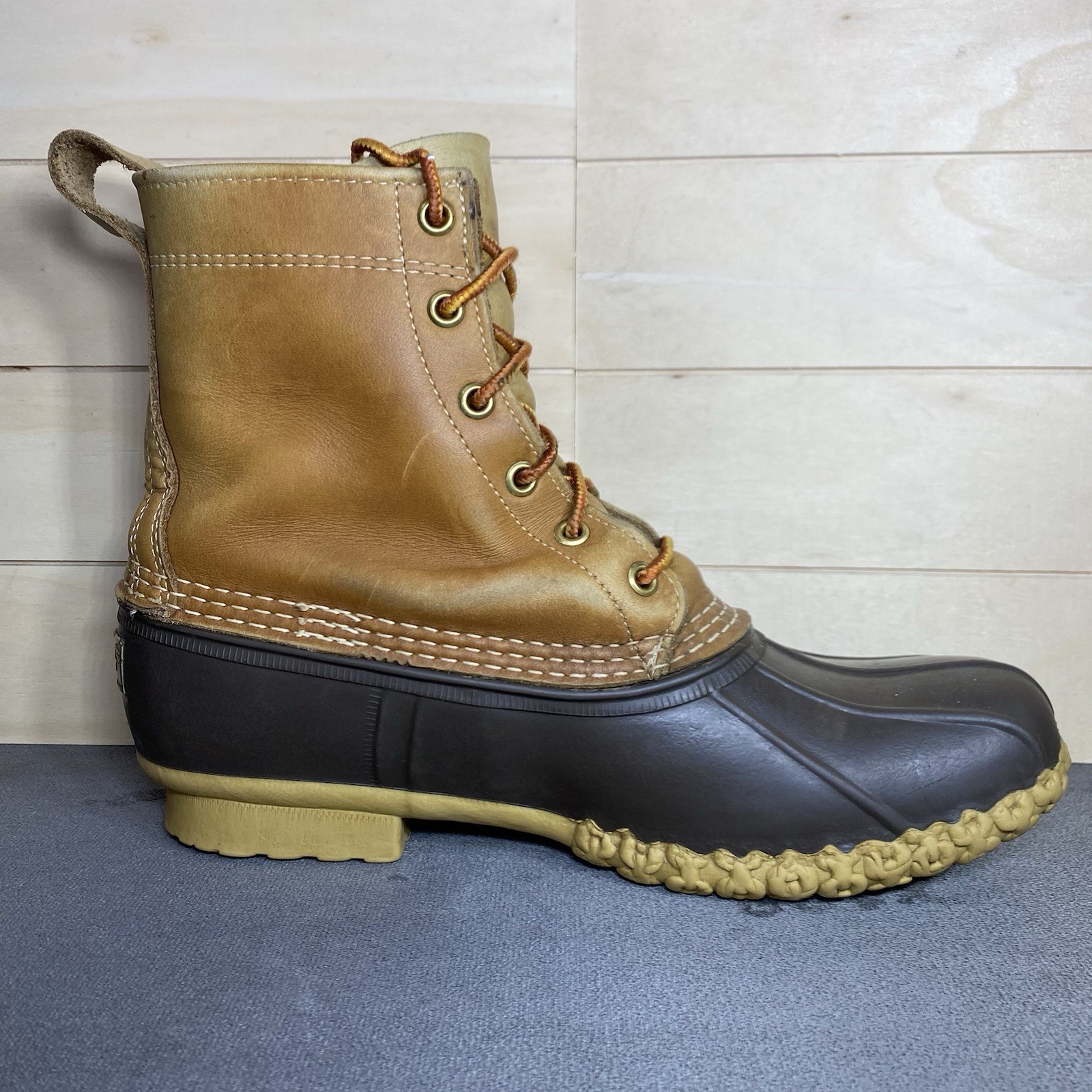 LL Bean Boots Brown Leather Women’s Size 8 M Shoes Waterproof Duck Boots